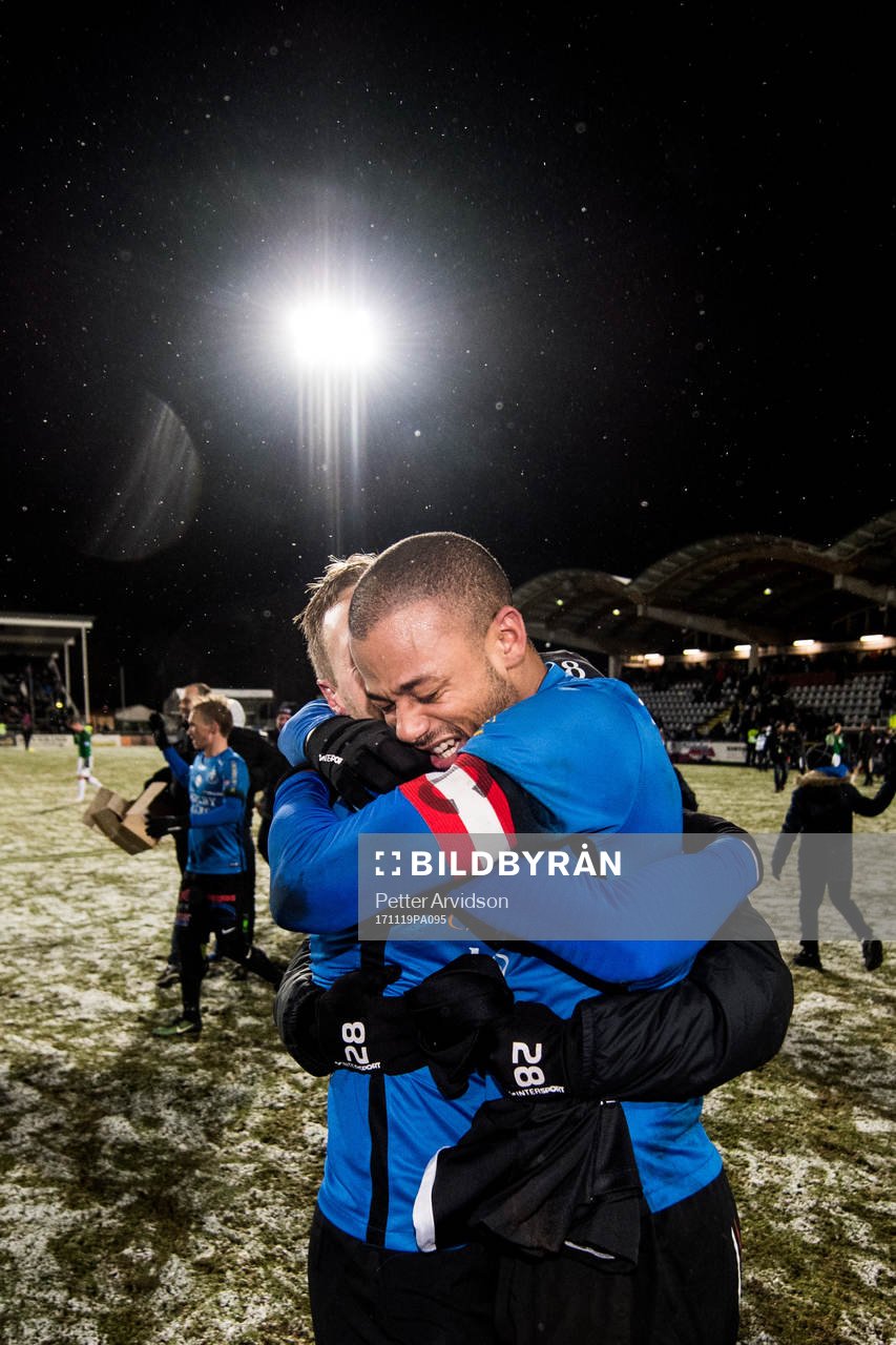 Trelleborgs Salif Camara Jönsson jublar med Magnus