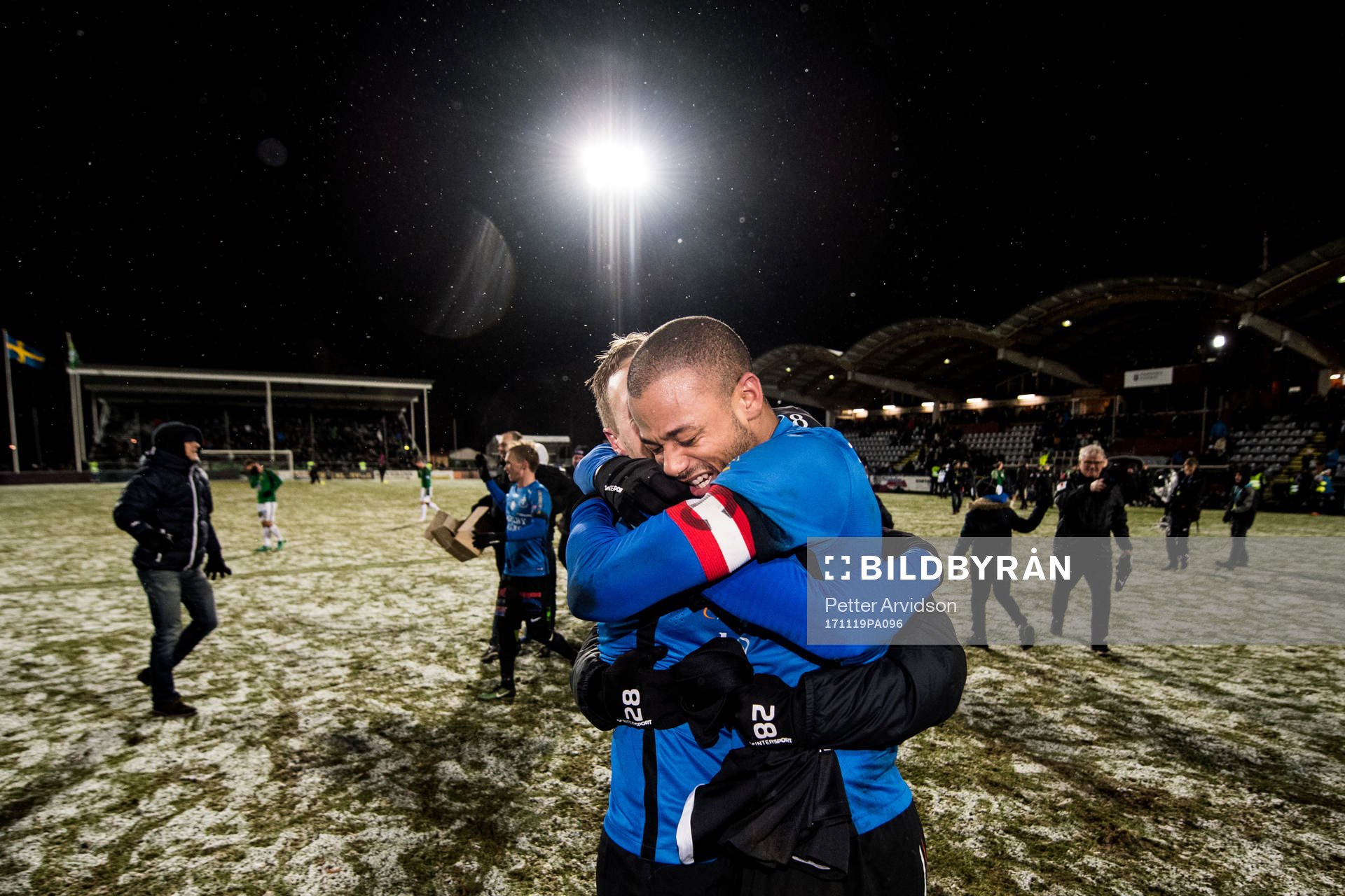 Trelleborgs Salif Camara Jönsson jublar med Magnus