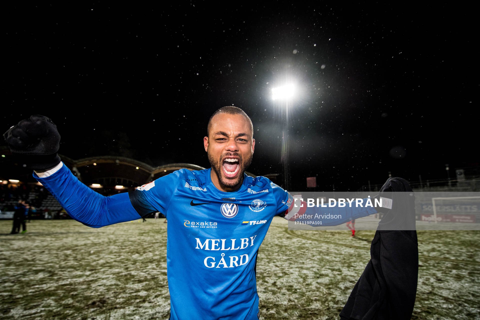 Trelleborgs Salif Camara Jönsson jublar