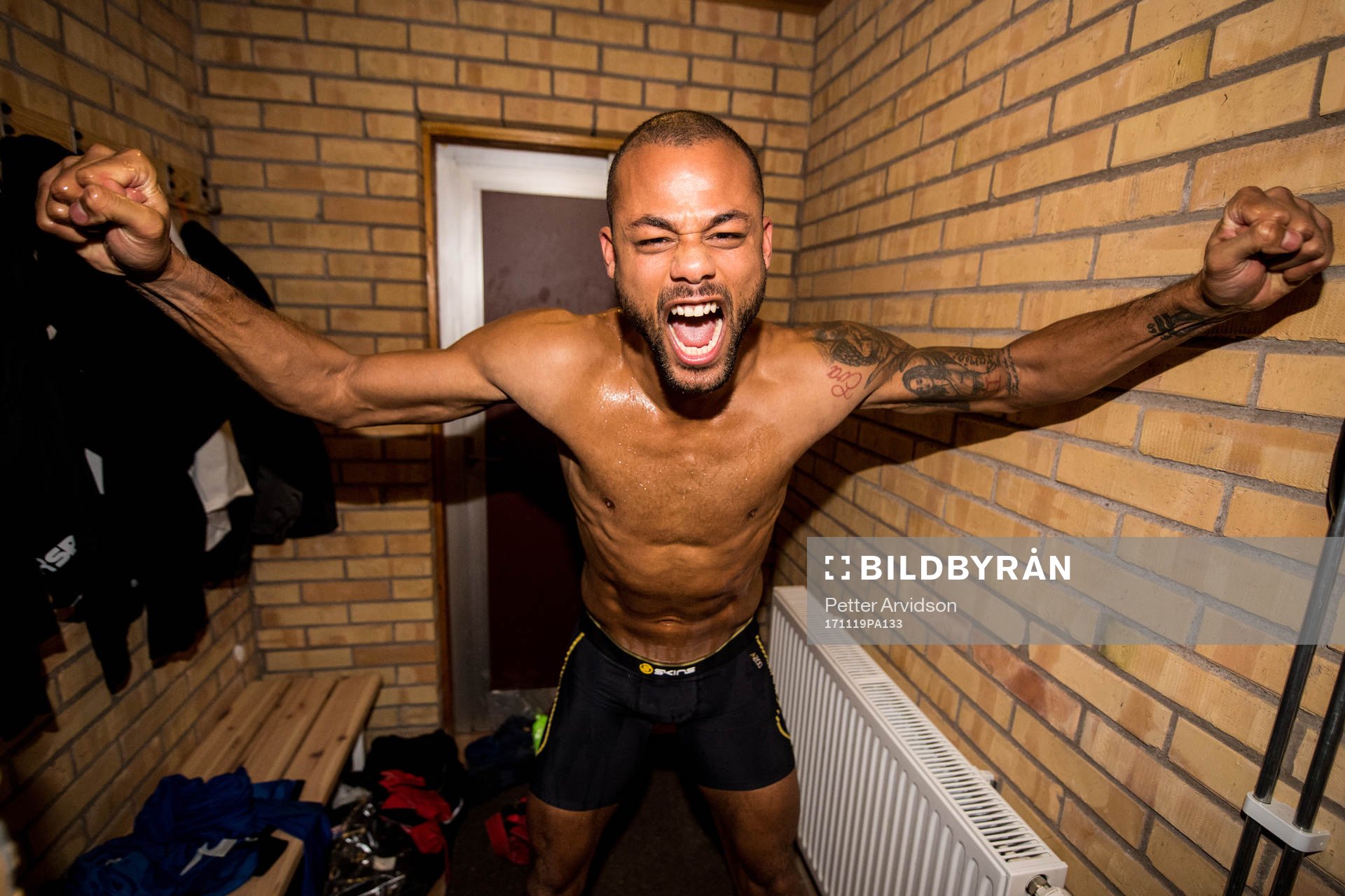 Trelleborgs Salif Camara Jönsson jublar i