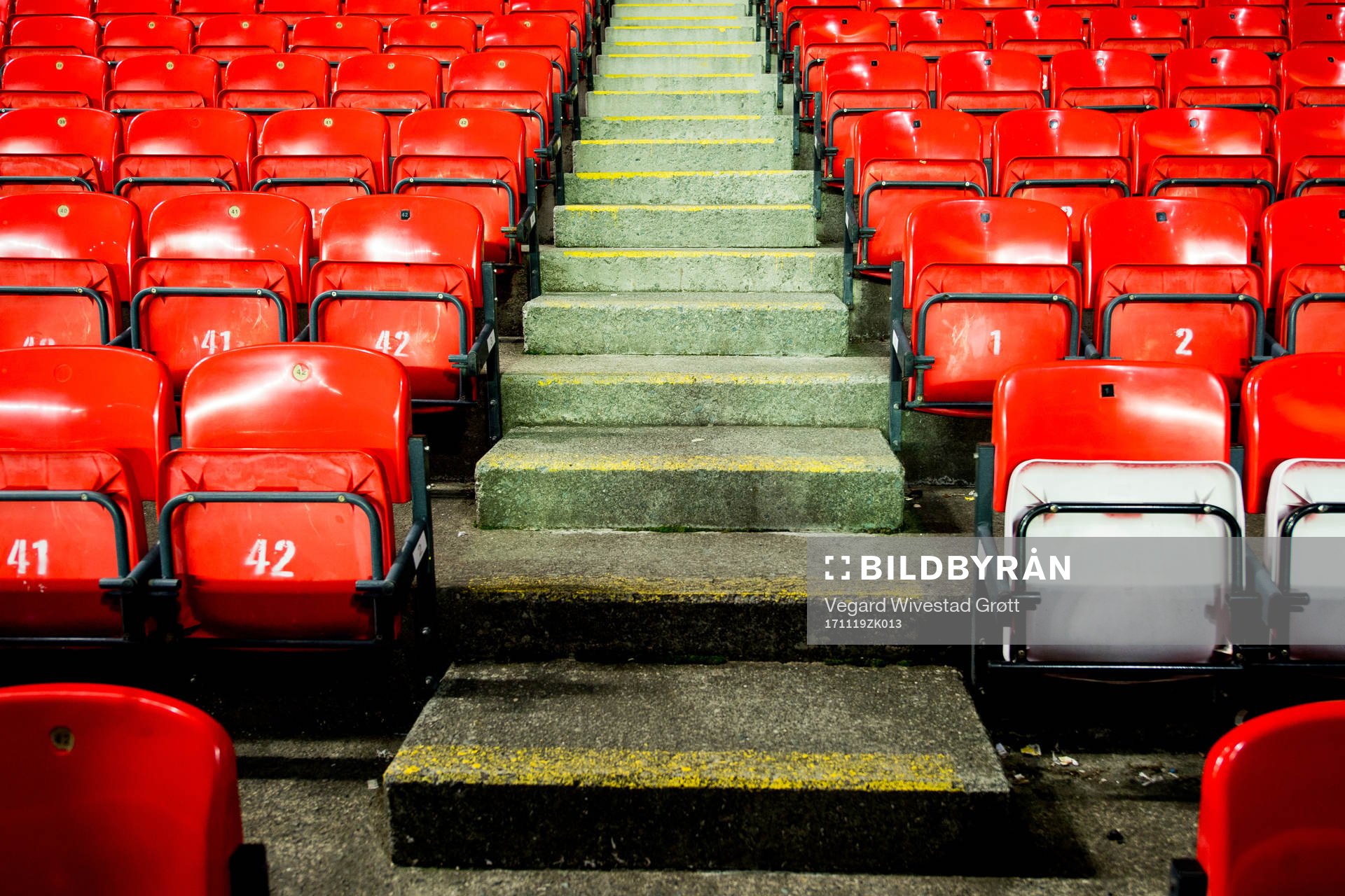 Empty seats at Lerkendal stadion