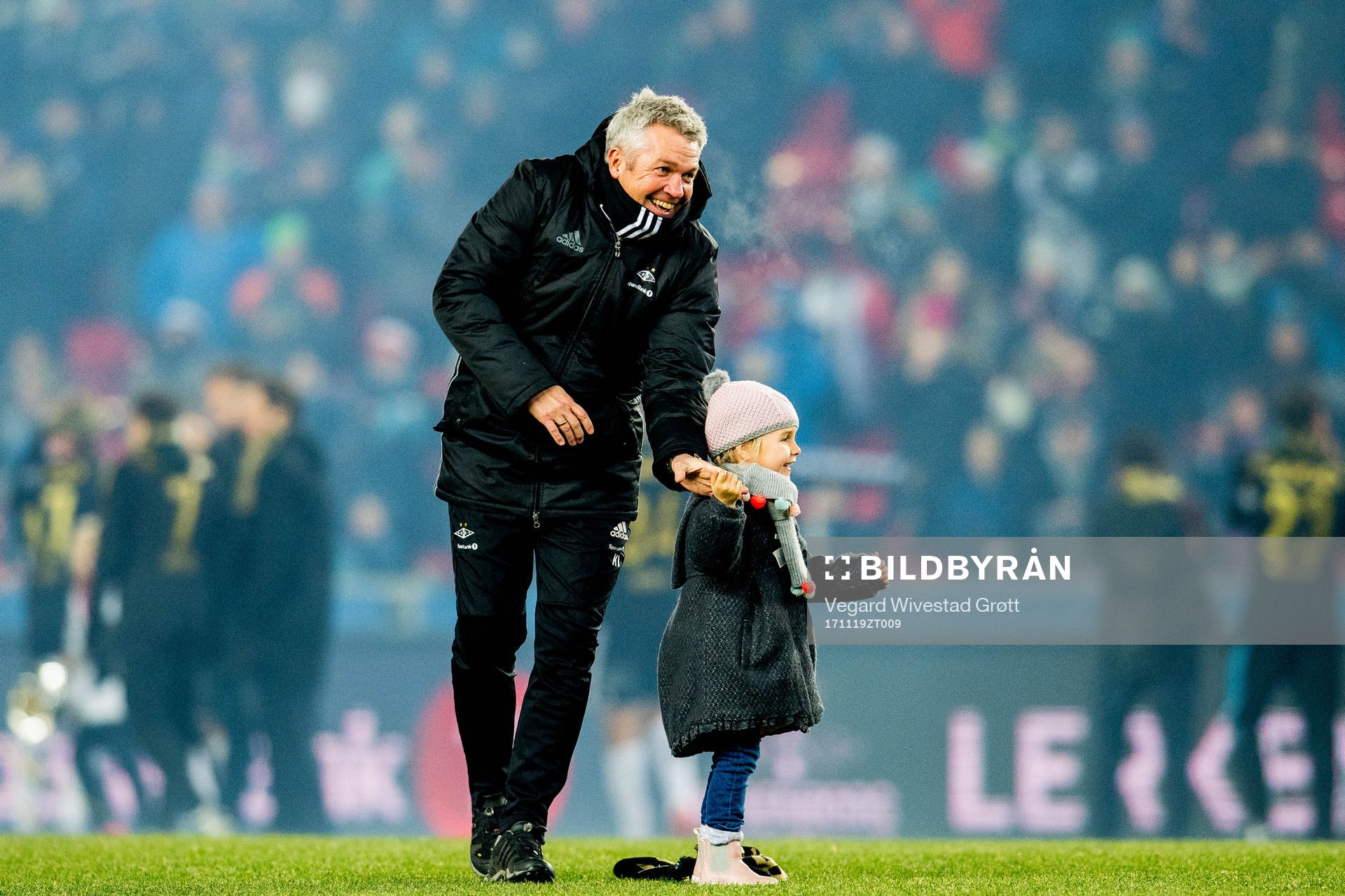 Kåre Ingebrigtsen, head coach of Rosenborg, celebrates