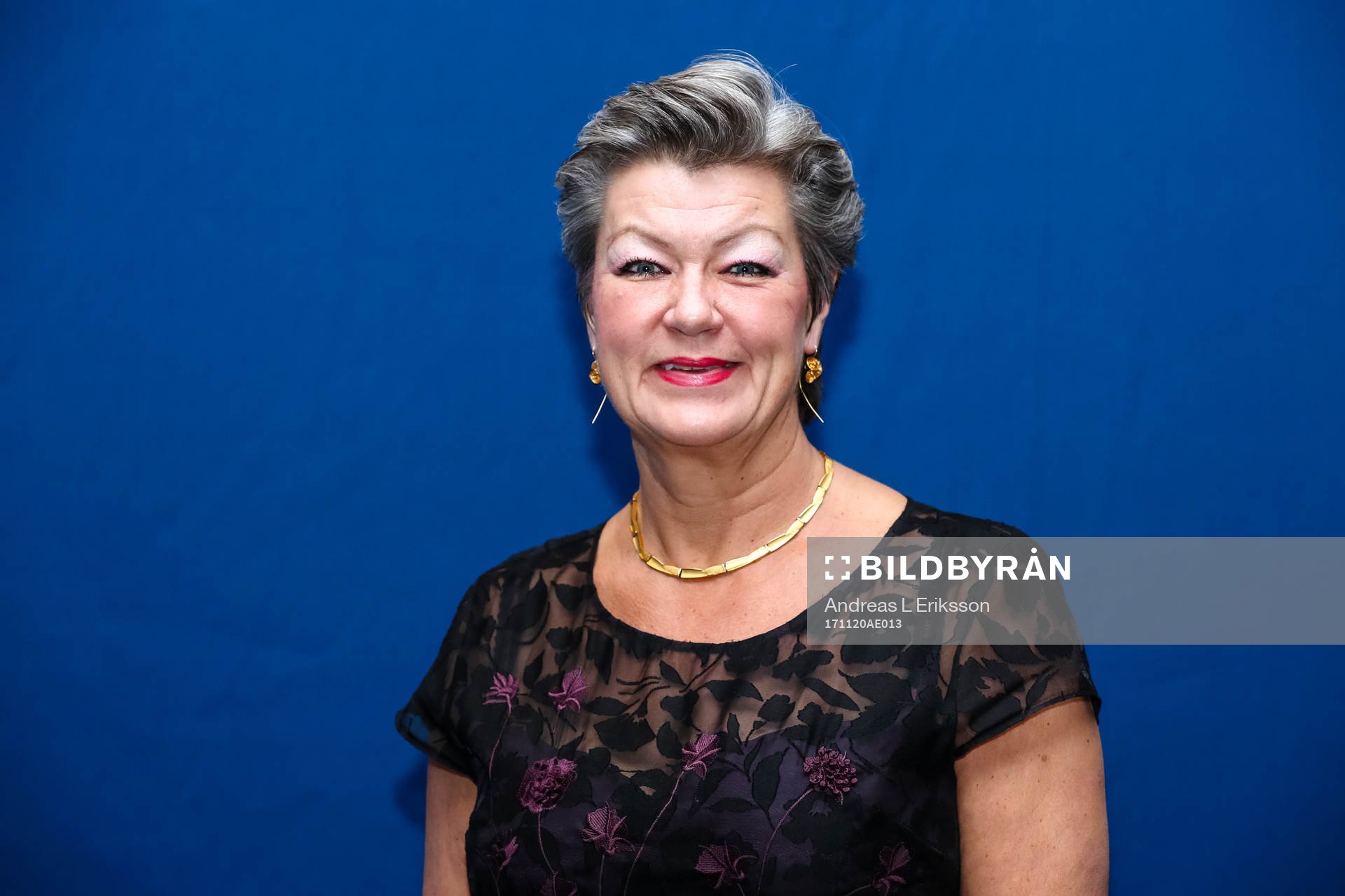 Ylva Johansson, Arbetsmarknadsminister under Fotbollsgalan den 20 november 2017 i Stockholm.