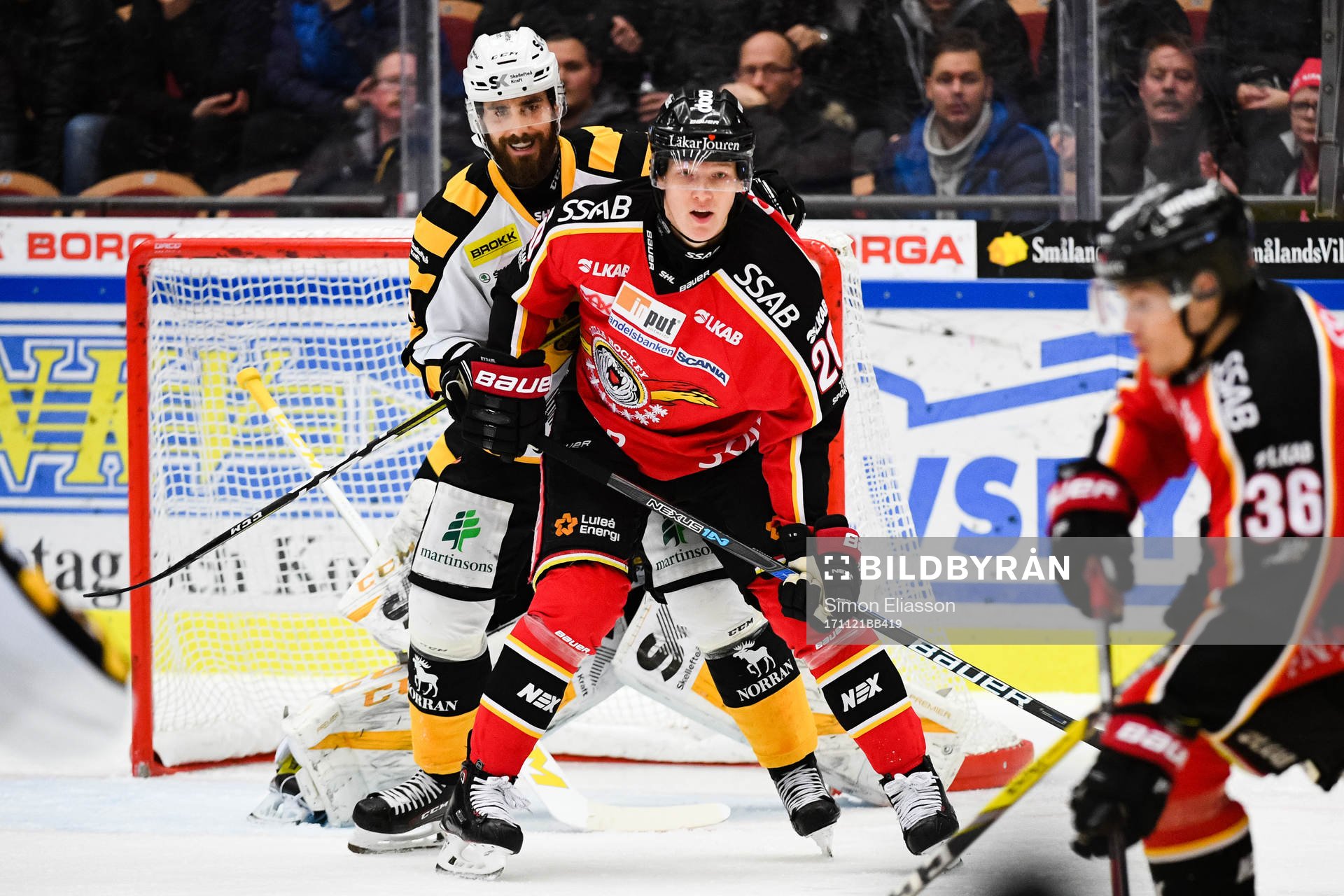 Skellefteås Morgan Ellis och Luleås Gustav Rydahl