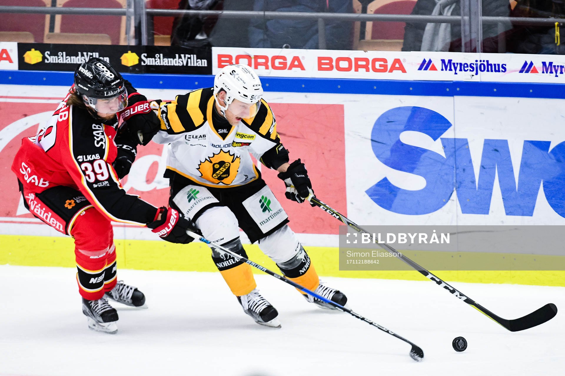 Luleås Pontus Själin och Skellefteås Oscar Möller