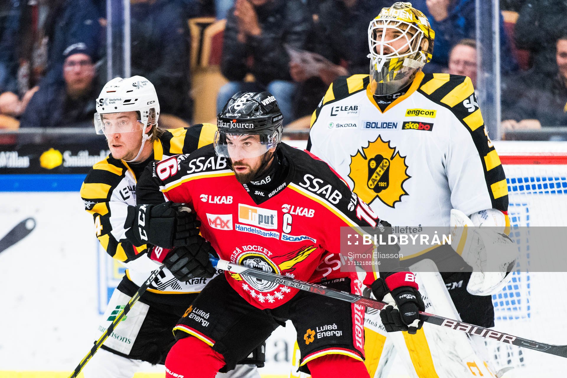 Skellefteås Jonathan Pudas och Luleås Niklas Olausson