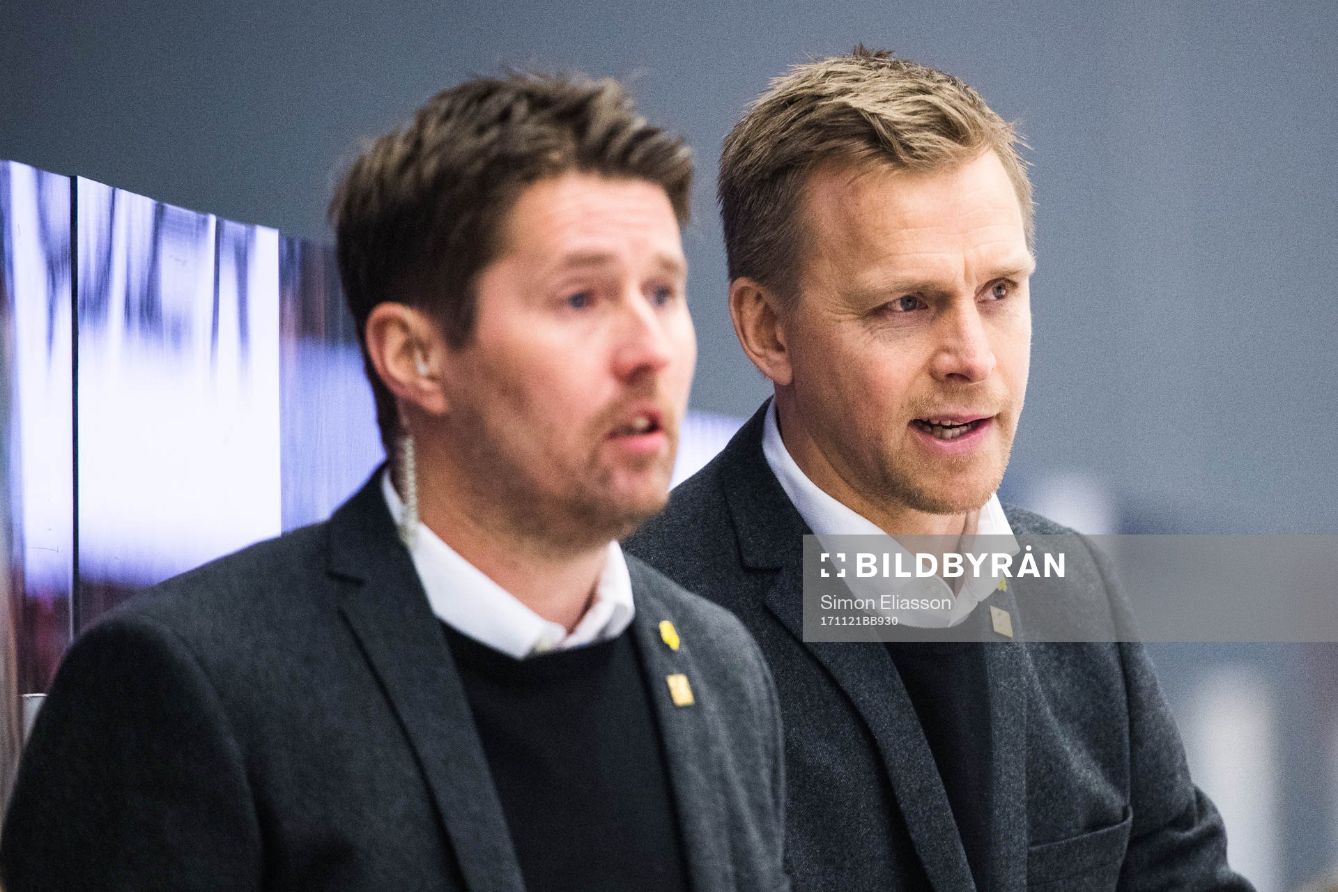Skellefteås tränare Stefan Klockare och assisterande