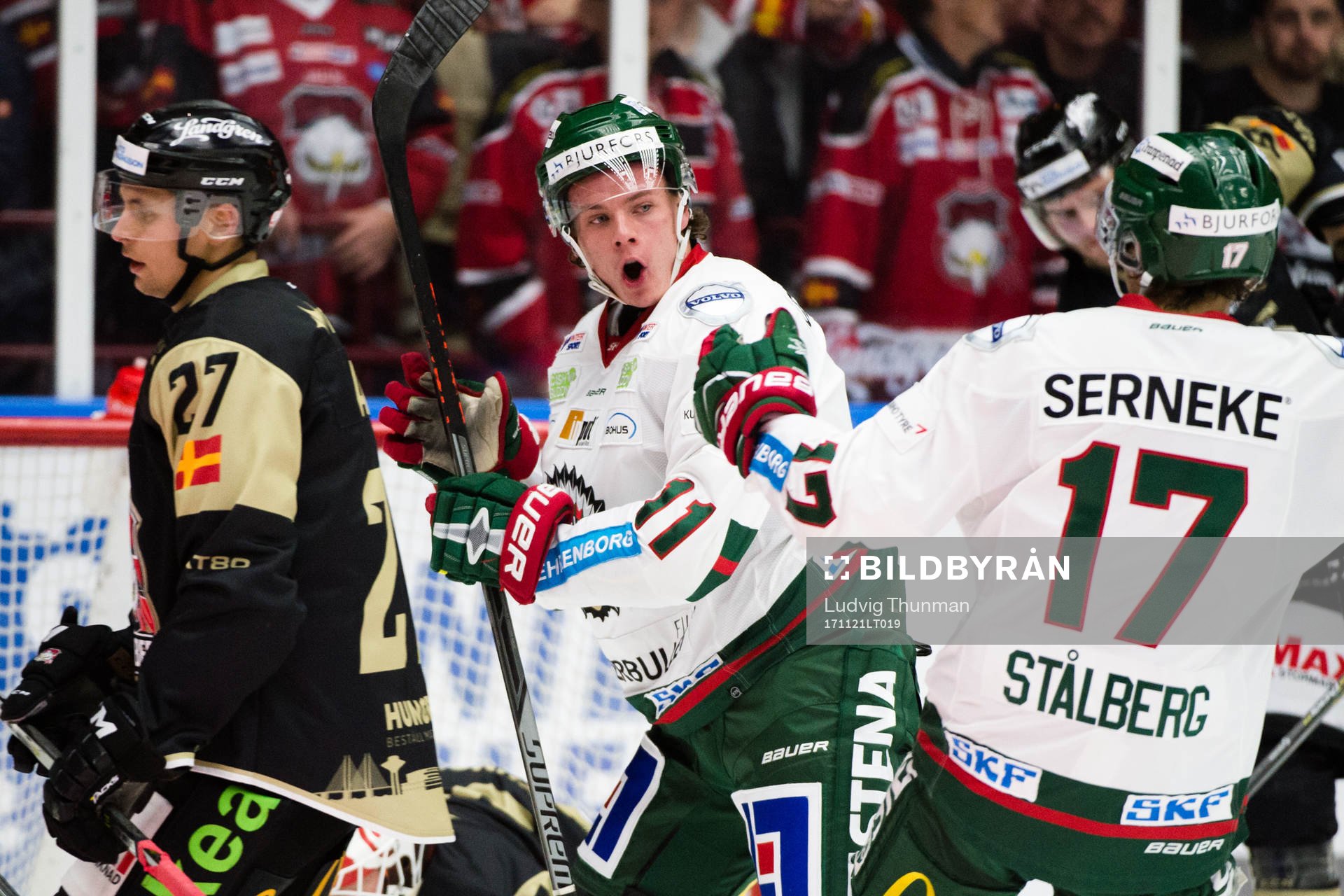 Frölundas Victor Olofsson jublar med Sebastian Stålberg