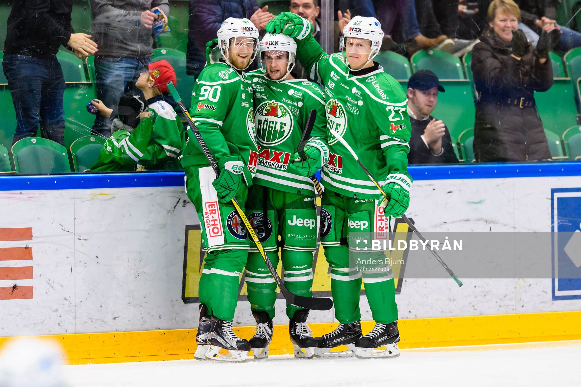Rögles Ted Brithén, Cade Fairchild och Jesper Williamsson