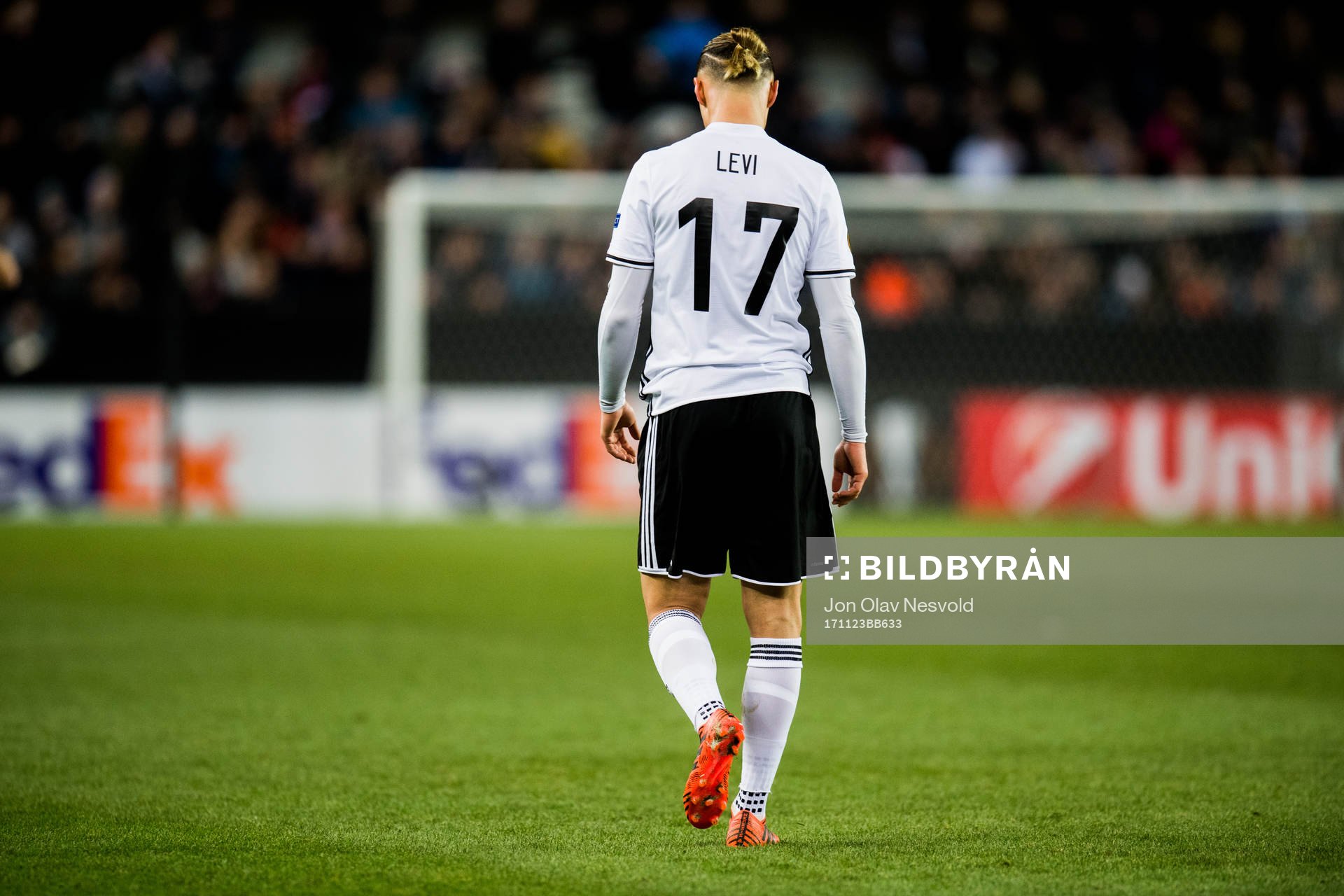 Jonathan Levi of Rosenborg looks dejected
