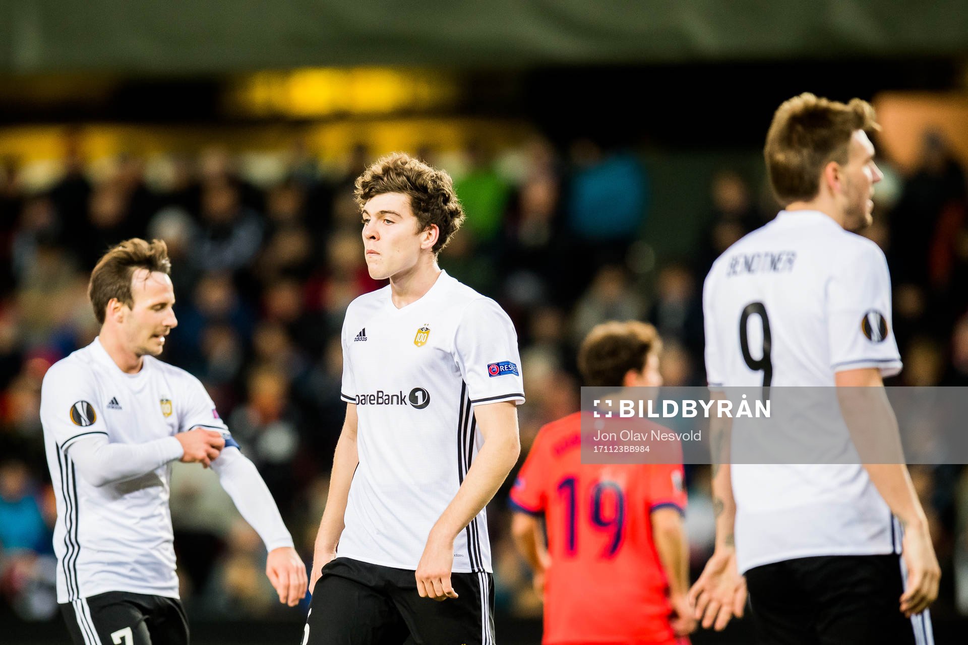 Mike Jensen and Jacob Rasmussen of Rosenborg looks dejected