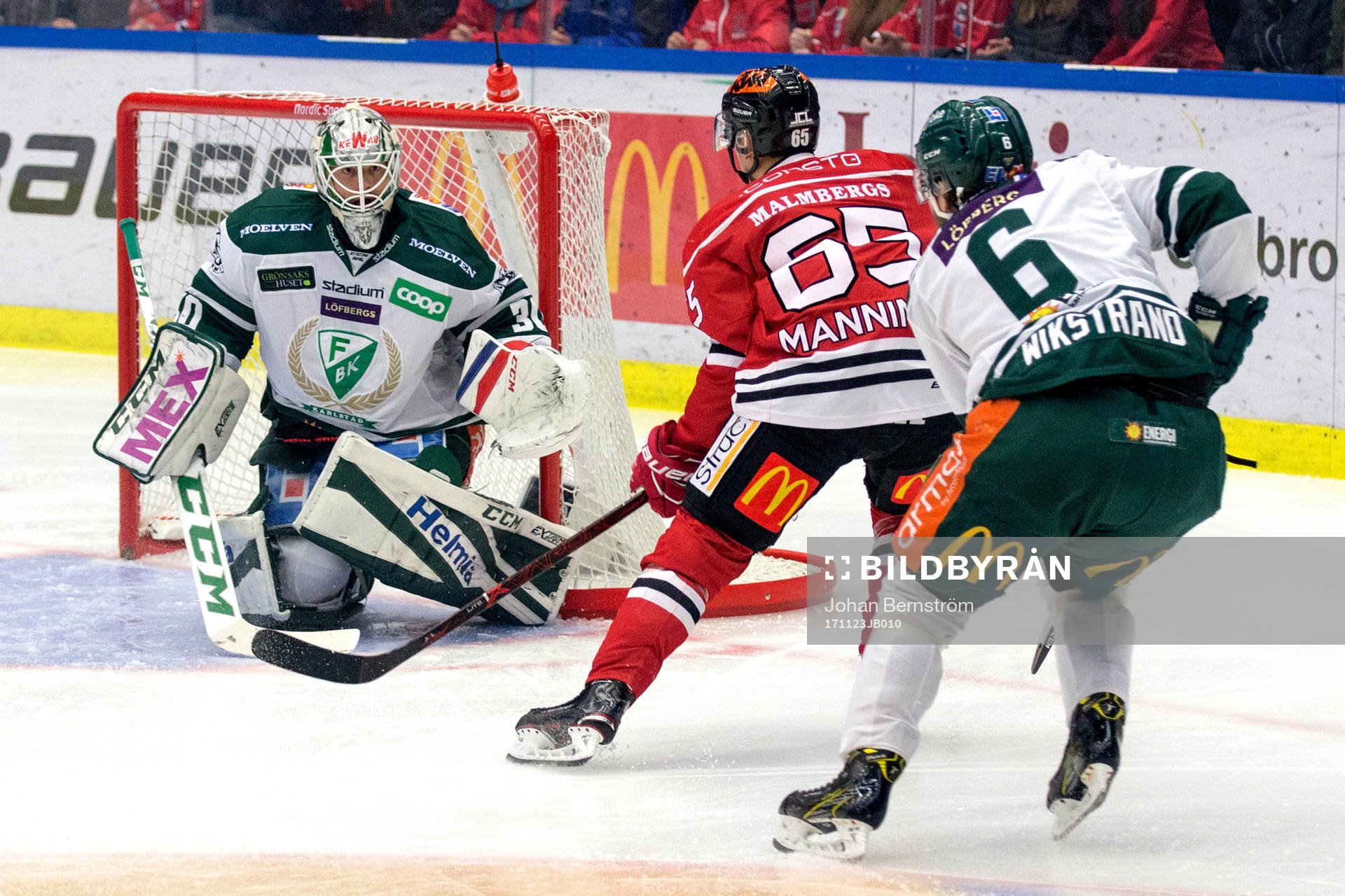 Örebros Sakari Manninen och Färjestads Mikael Wikstrand