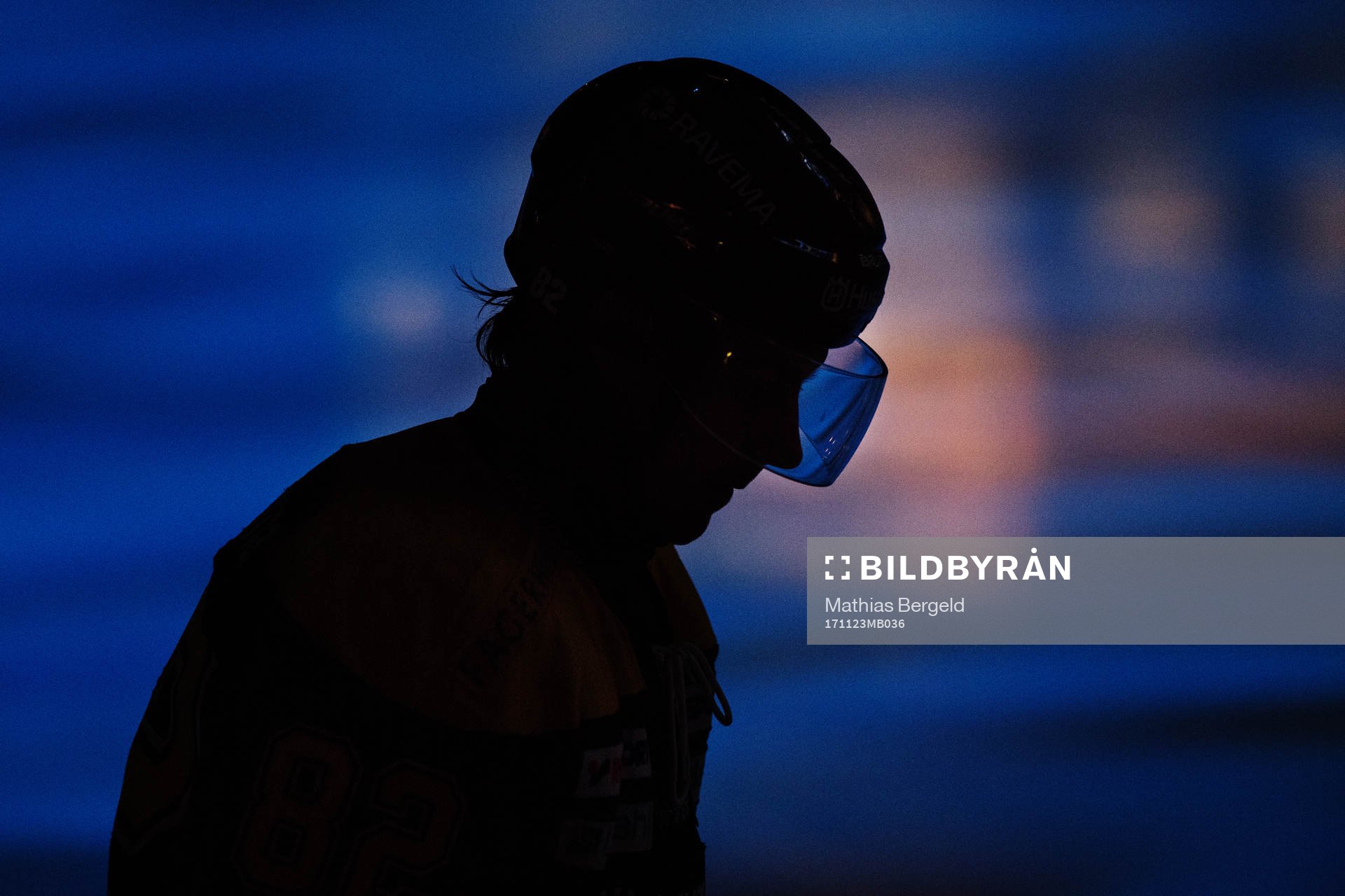 Siluett av en HV71 spelare