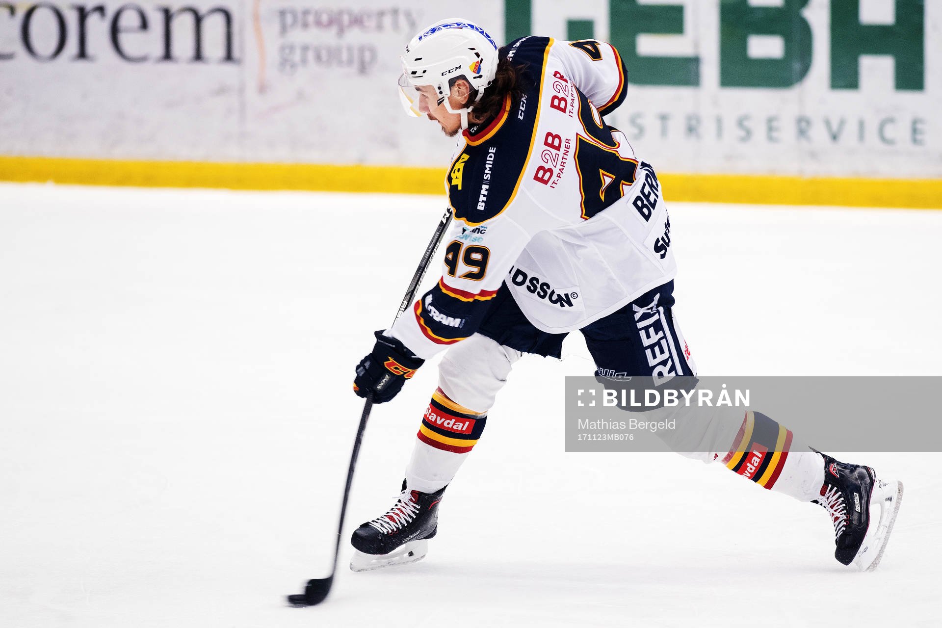 Djurgårdens David Bernhardt skjuter