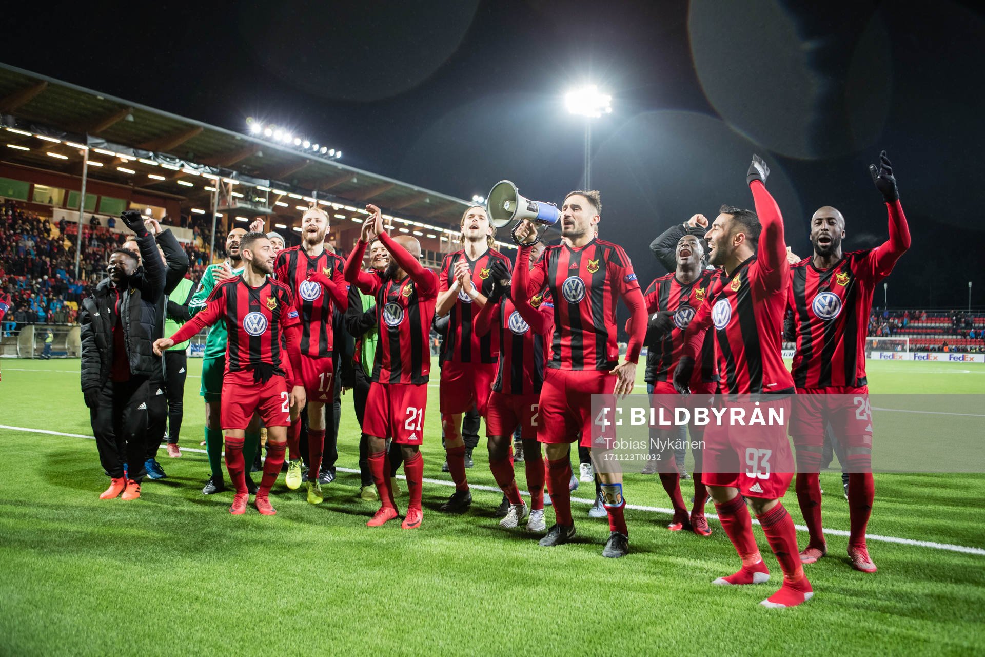 Östersunds spelare jublar