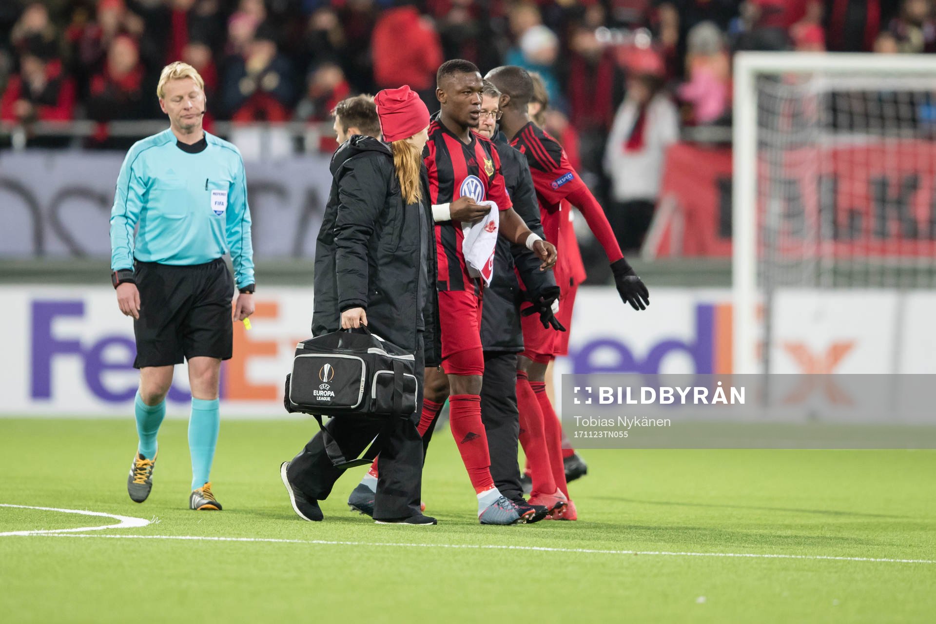 Östersunds Alhaji Gero skadar sig