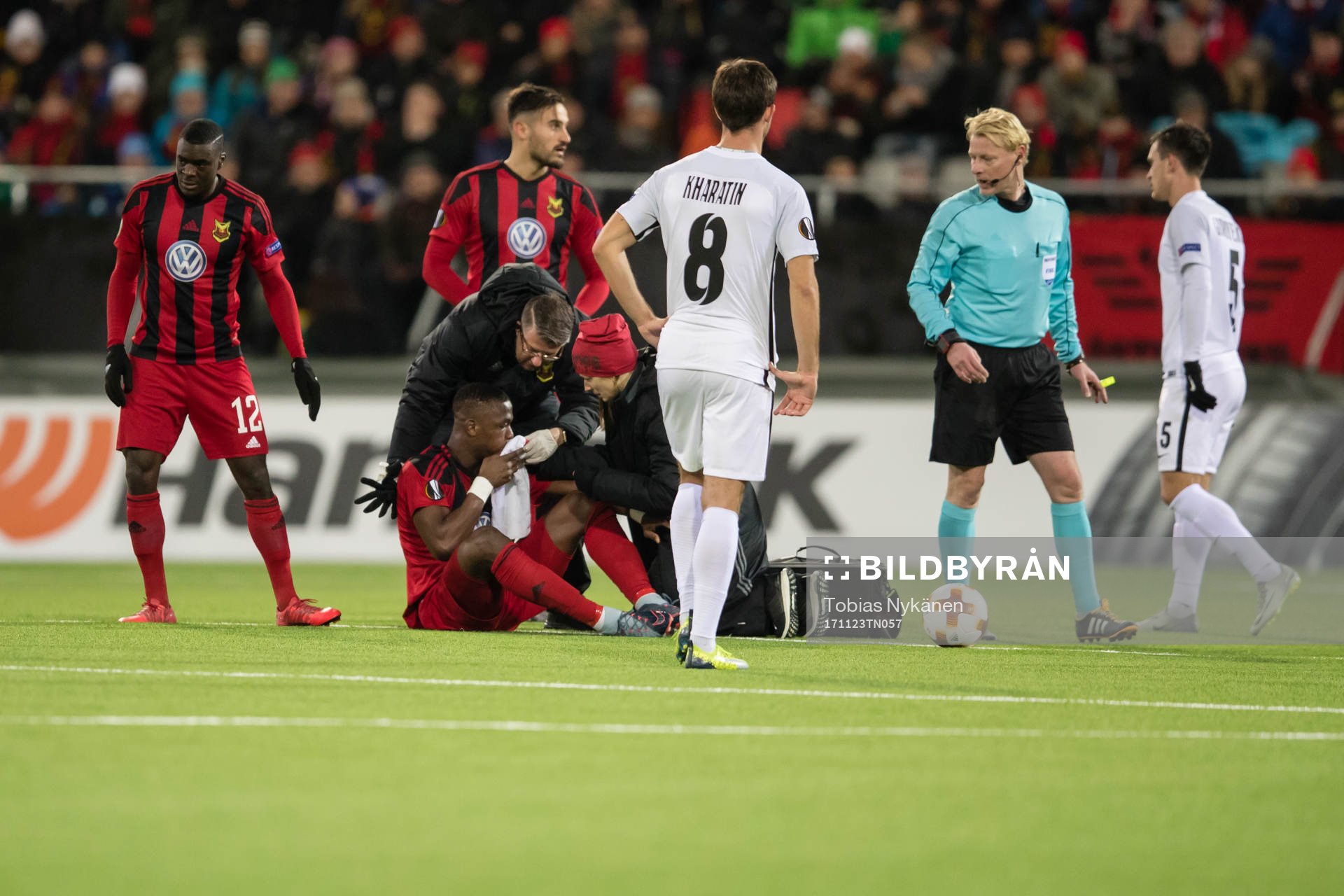 Östersunds Alhaji Gero skadar sig