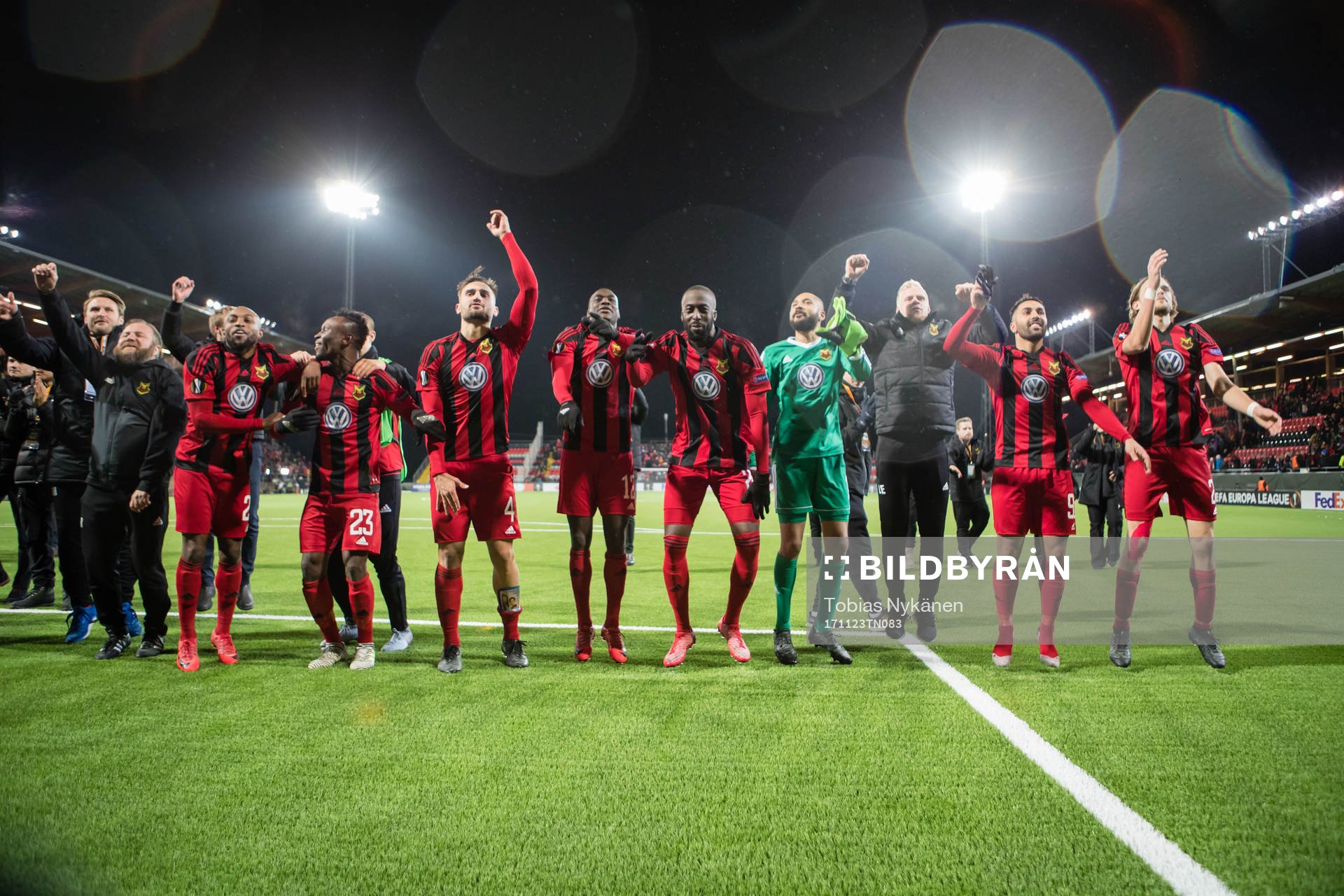 Östersunds spelare jublar