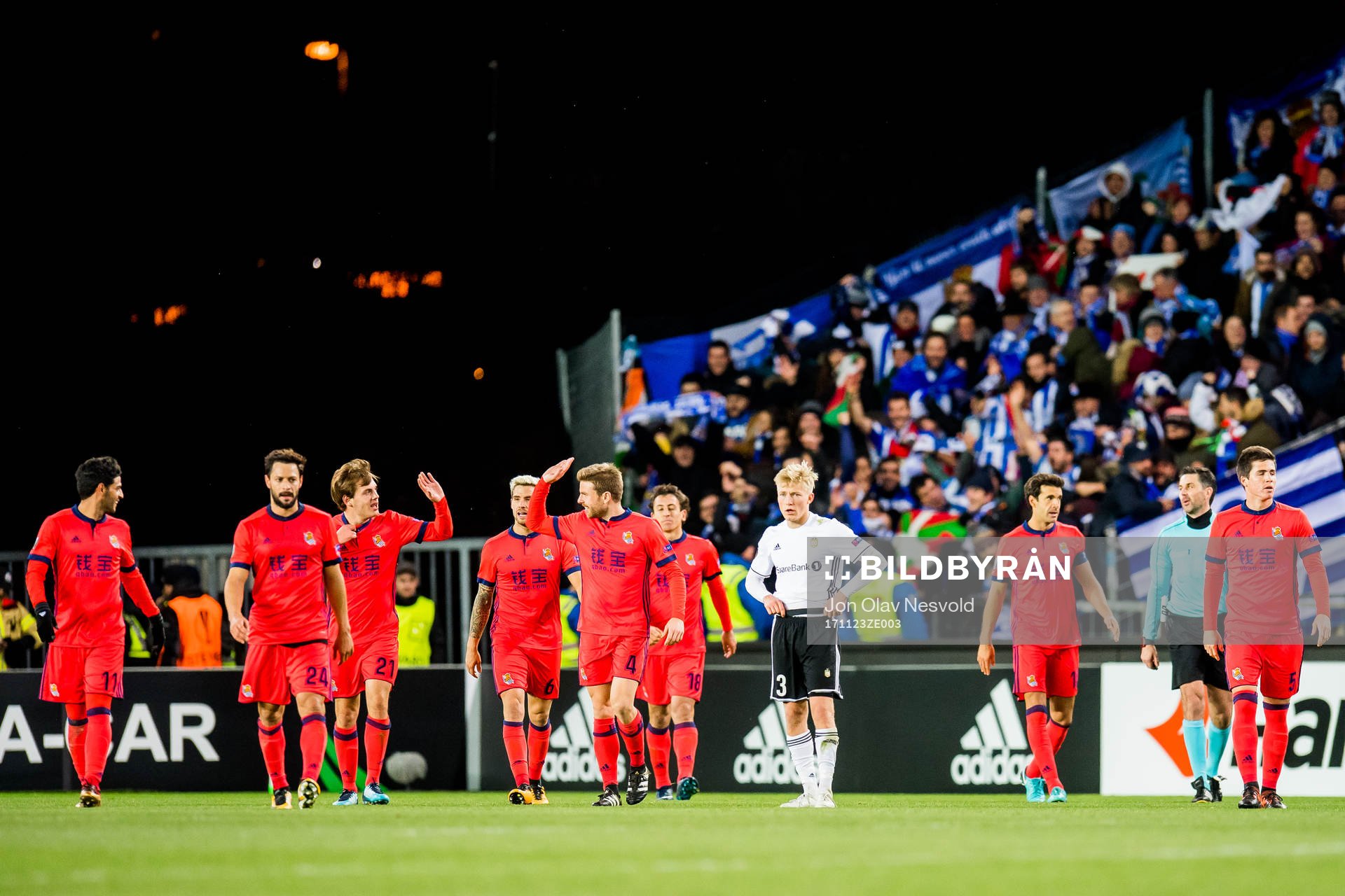 Birger Meling of Rosenborg looks dejected