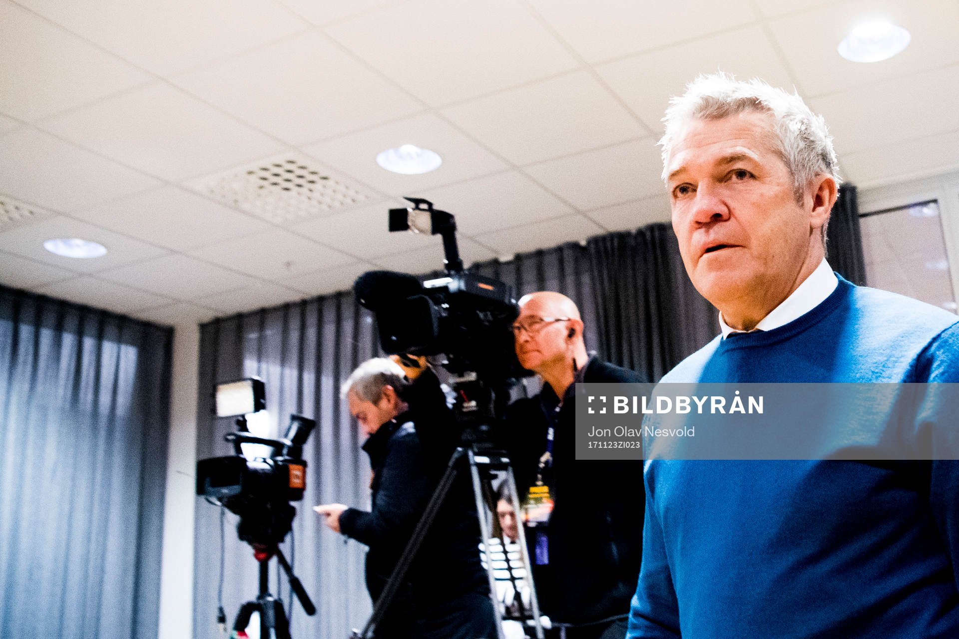 Kåre Ingebrigtsen, head coach of Rosenborg, arrives at a