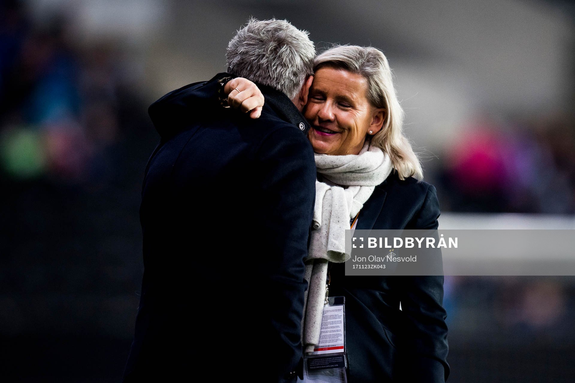 Kåre Ingebrigtsen, head coach of Rosenborg, and Tove Moe