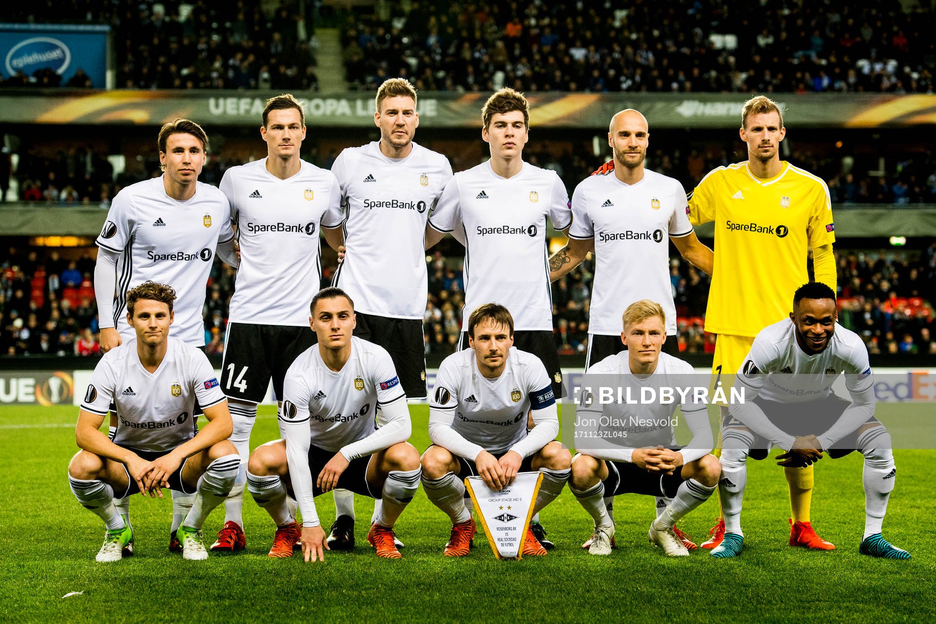 The starting eleven Anders Trondsen (2nd row), Johan Lædre