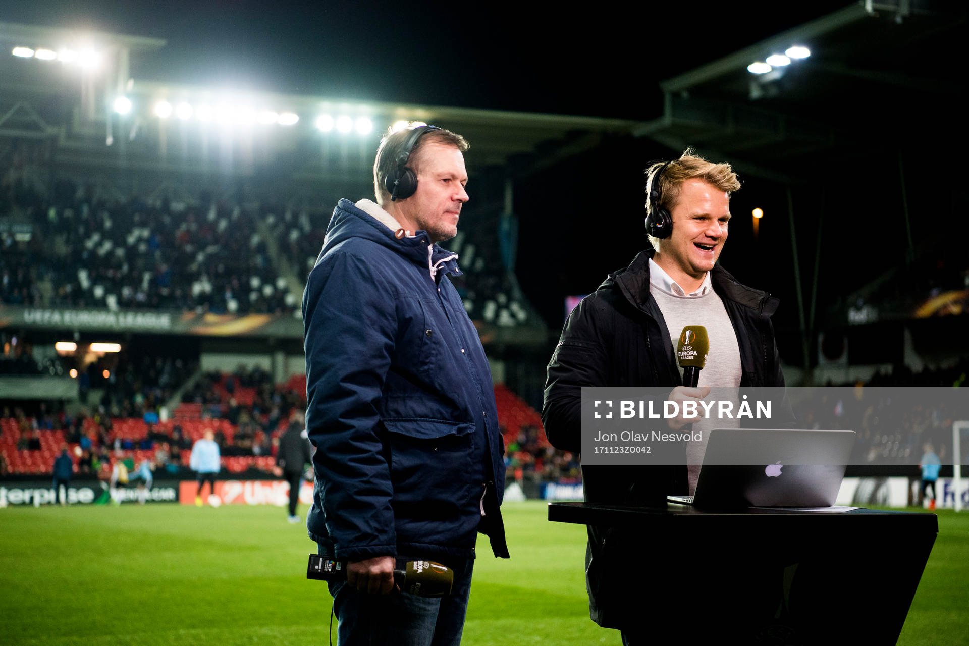 Kjetil Rekdal, pundit, and Jonas Bergh-Johnsen, tv reporter
