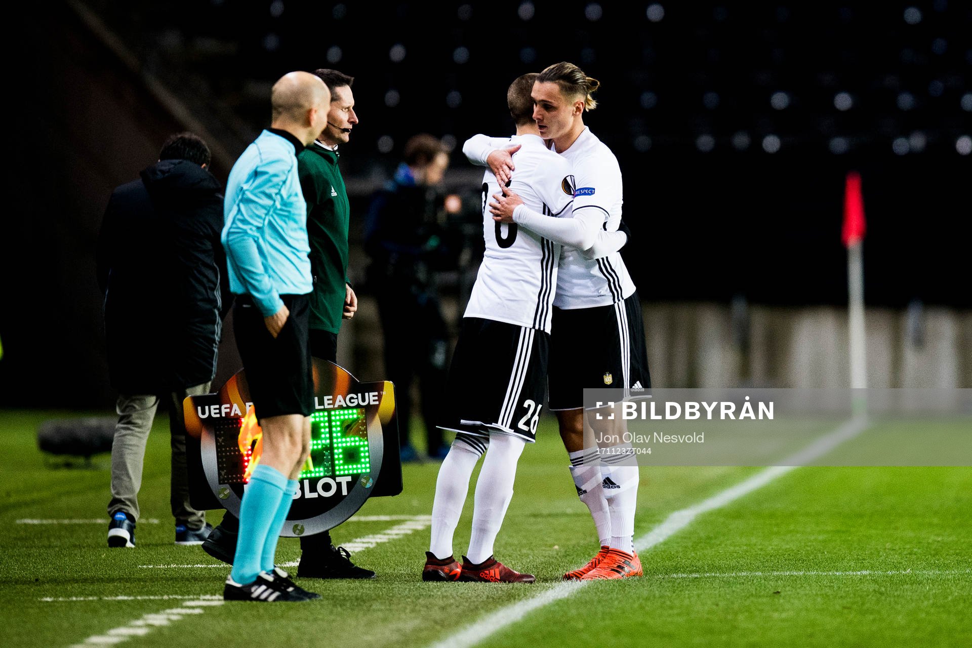 Milan Jevtovic and Jonathan Levi of Rosenborg