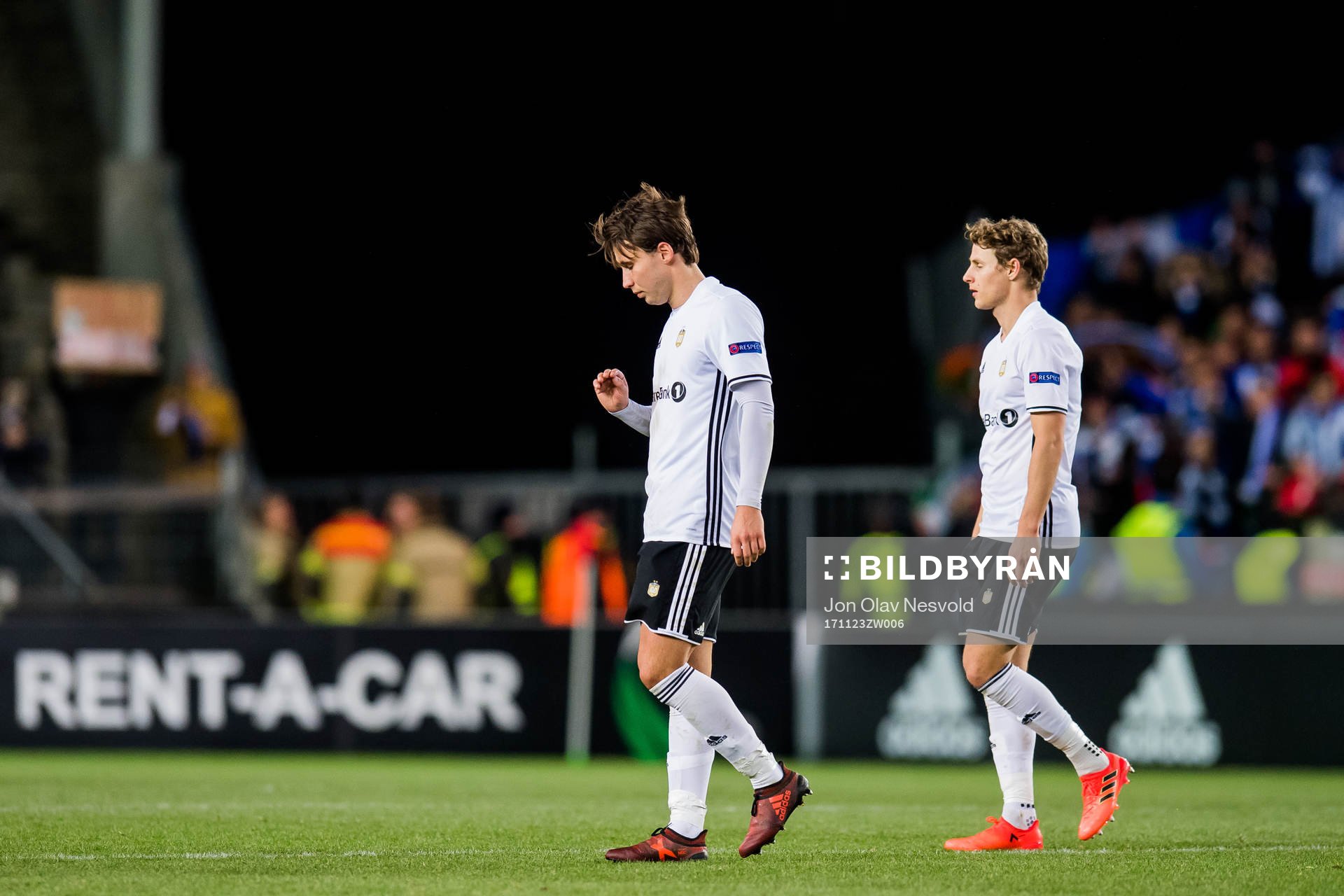 Anders Trondsen and Vegar Eggen Hedenstad of Rosenborg look
