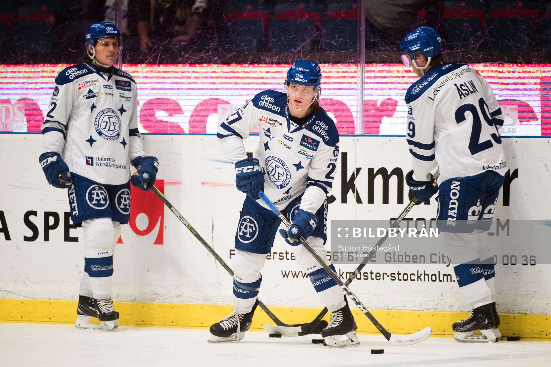 Leksands Fredrik Forsberg , Anton Karlsson och David Åslin