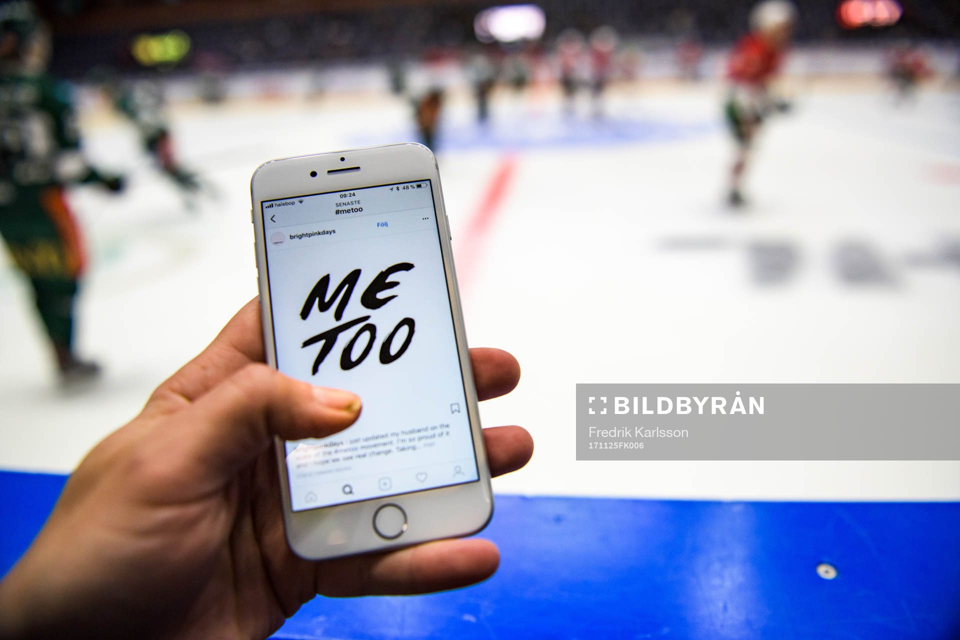 Metoo på en mobiltelefon