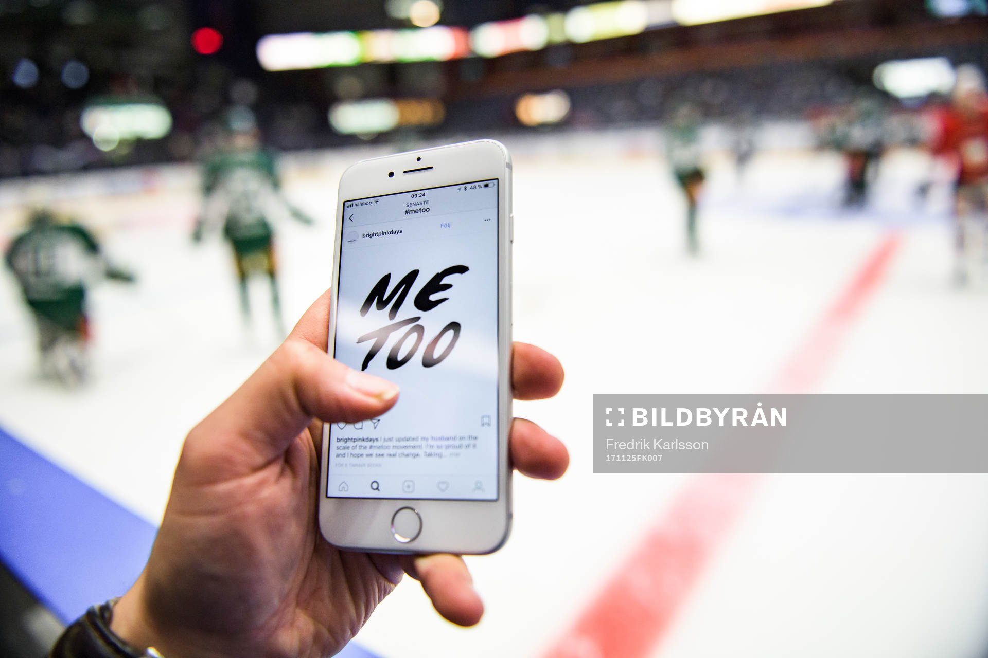Metoo på en mobiltelefon