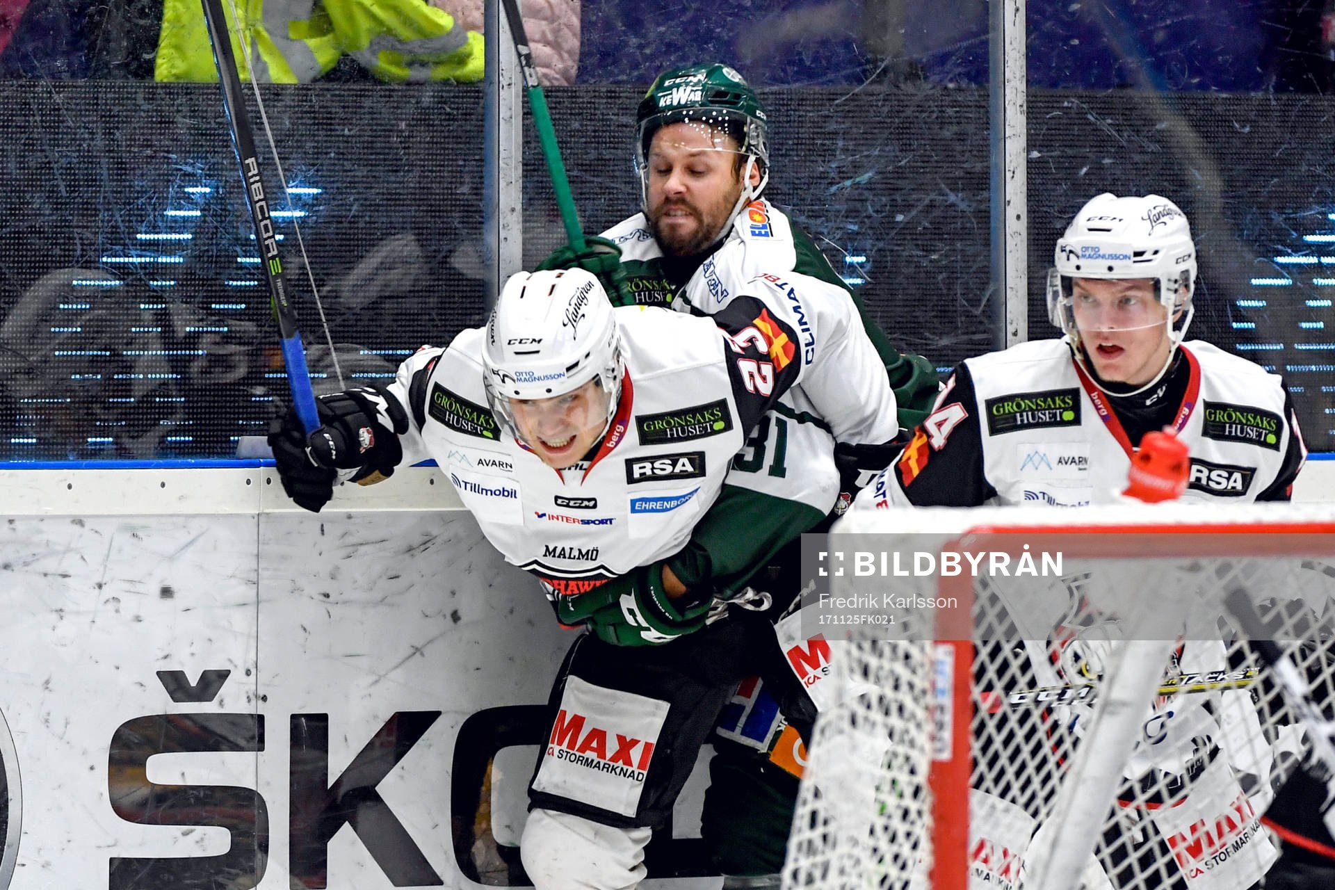 Malmö Redhawks Christoffer Forsberg och Färjestads Dick
