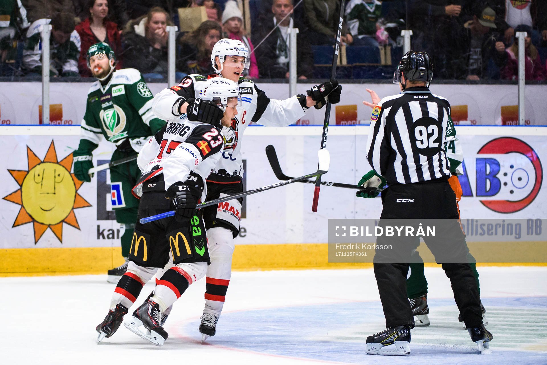 Malmö Redhawks Christoffer Forsberg och Fredrik Händemark