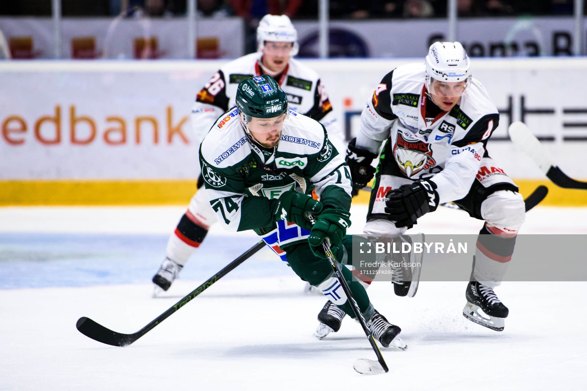Färjestads Rasmus Asplund och Malmö Redhawks Tuukka