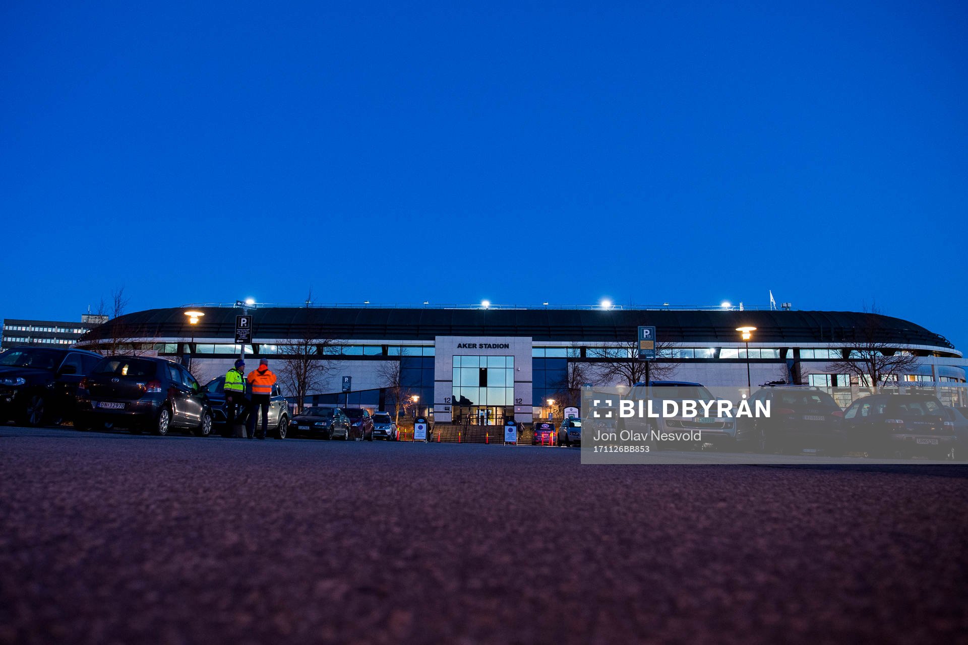 General exterior view of Aker stadion ahead of the Eliteserien match between Molde and Sarpsborg 08 on November 26, 2017 in Molde.