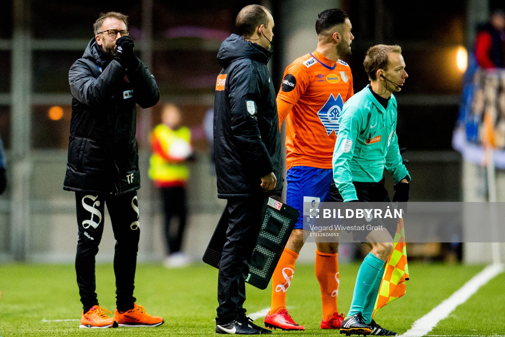 Trond Fredriksen, head coach of Aalesund, reacts