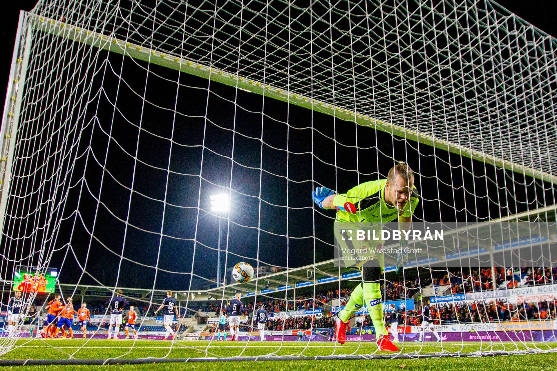 Goalkeeper Espen Bugge Pettersen of Strømsgodset looks