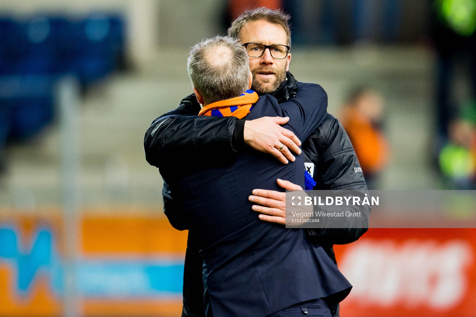 Trond Fredriksen, head coach of Aalesund, and Geir S. Vik,