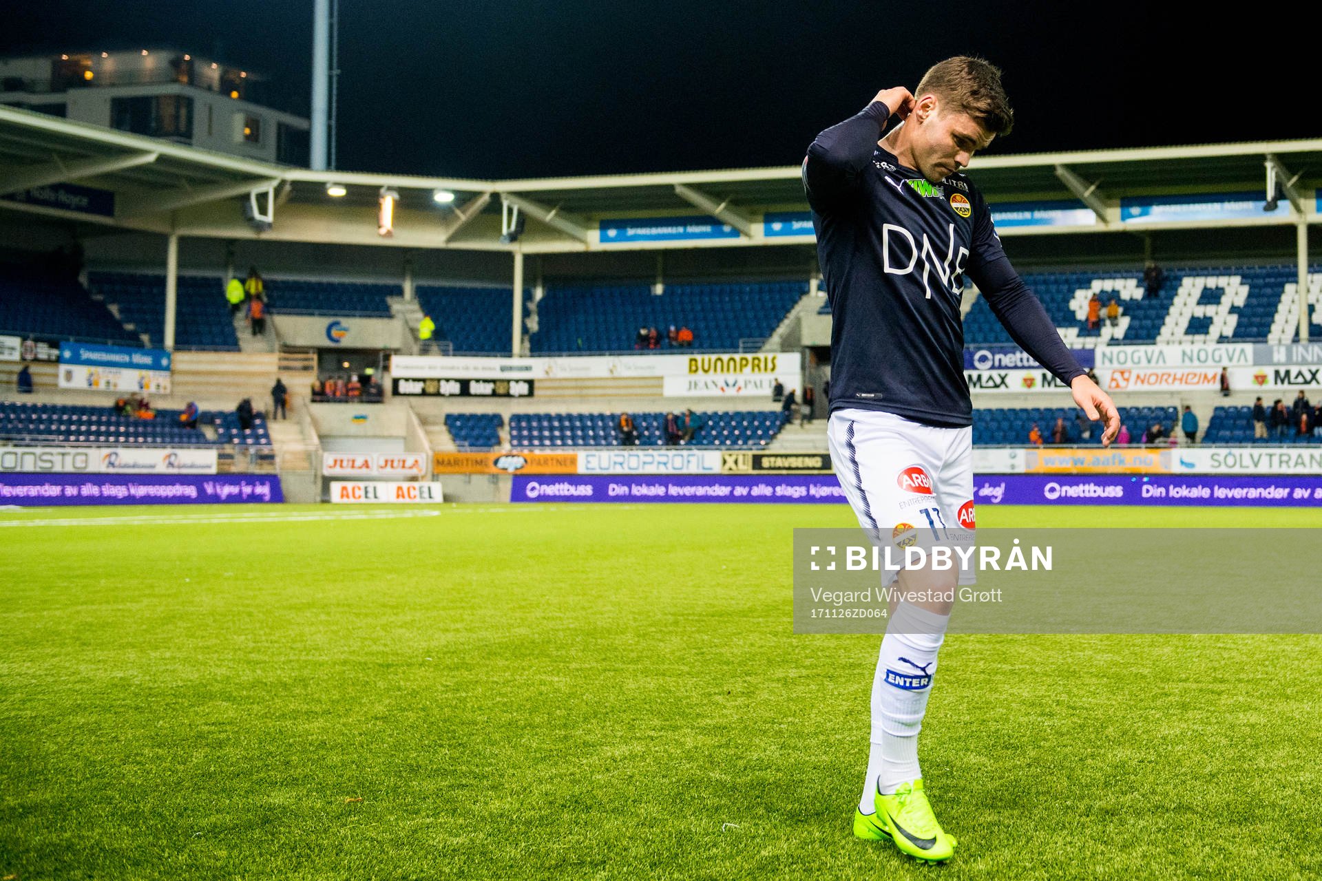 Kristoffer Tokstad of Strømsgodset looks dejected missing