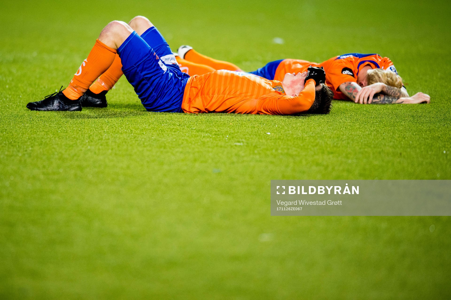 Sondre Fet and Fredrik Carlsen of Aalesund look dejected