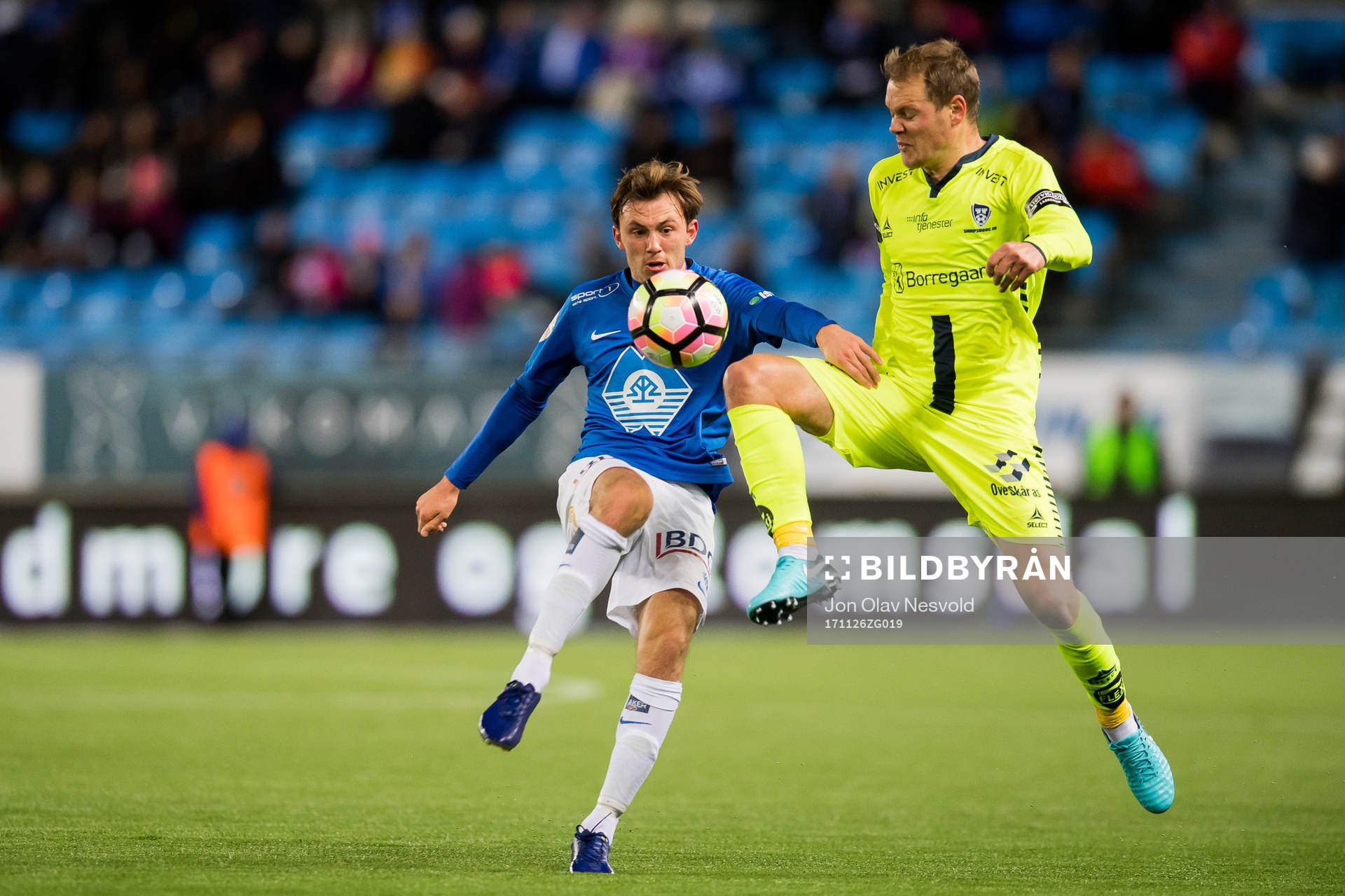 Fredrik Aursnes of Molde and Matti Lund Nielsen of Sarpsborg