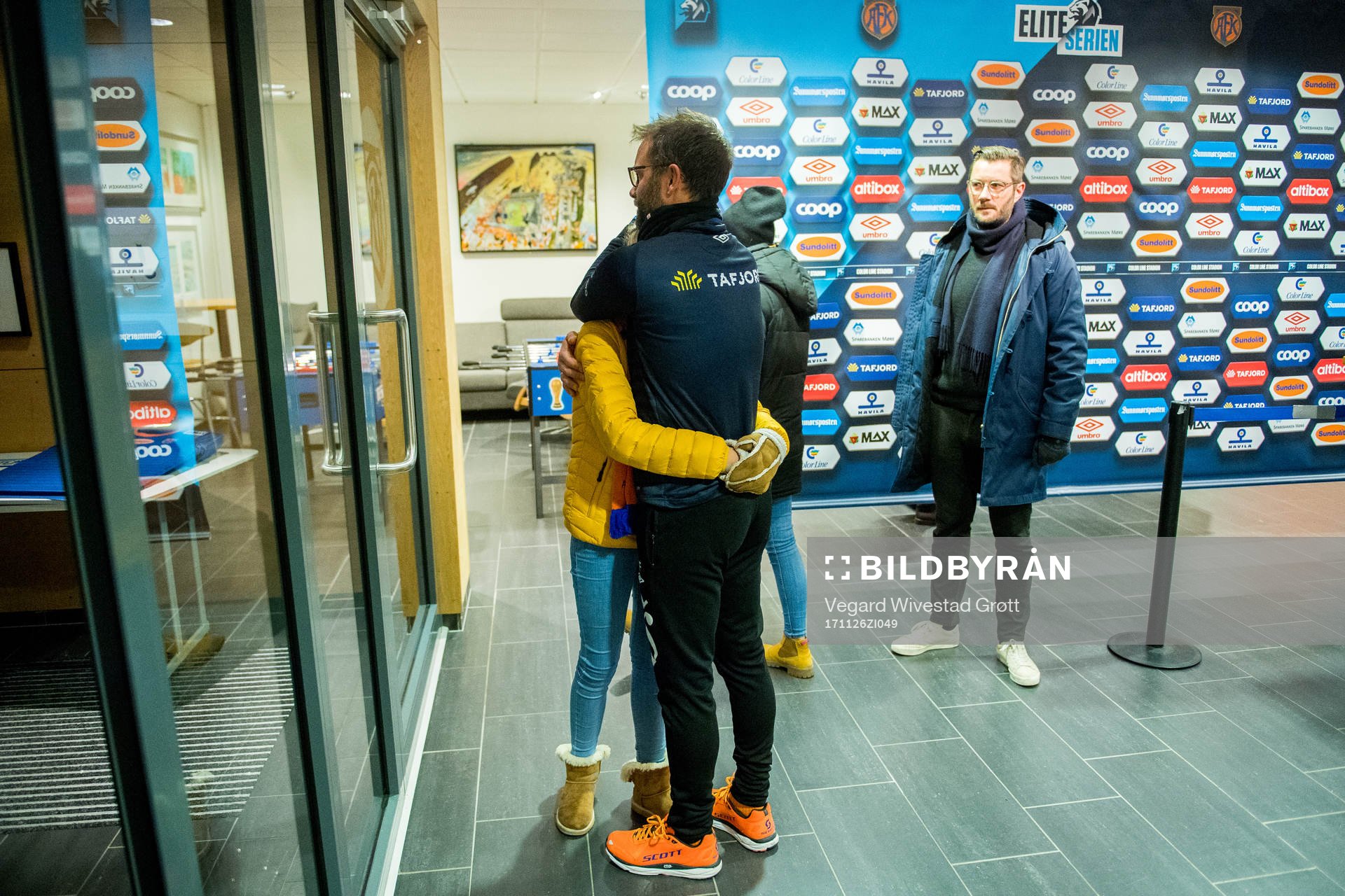 Trond Fredriksen, head coach of Aalesund, with his family