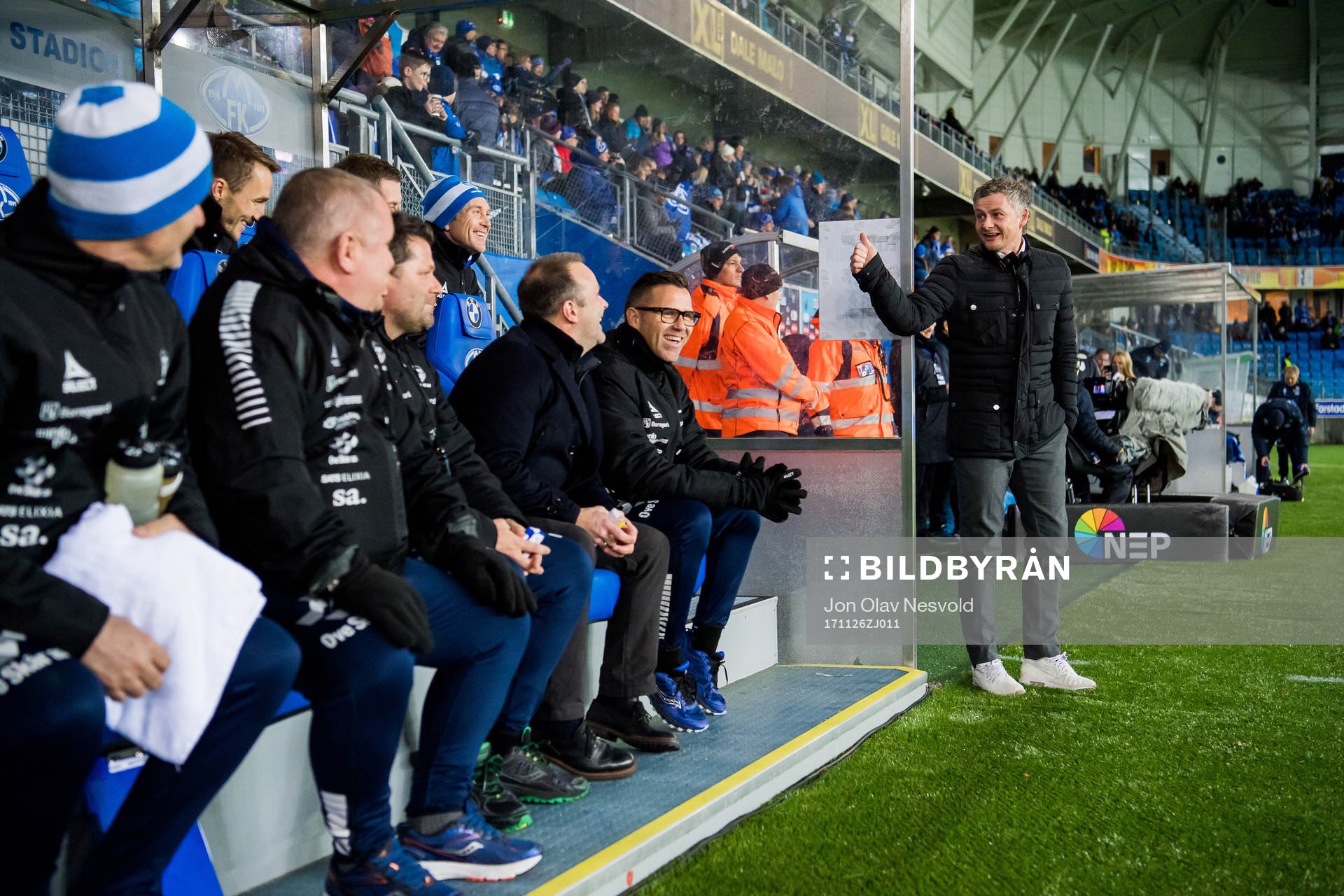 Geir Bakke, head coach of Sarpsborg 08, and Ole Gunnar