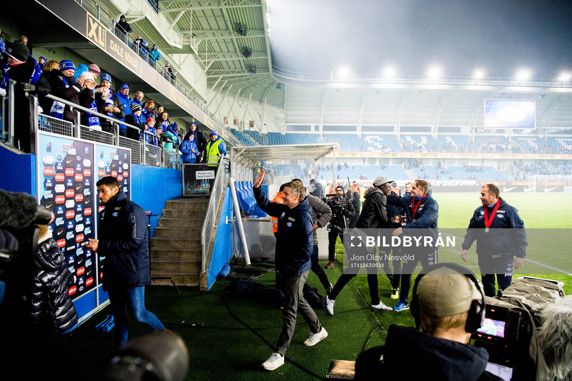 Ole Gunnar Solskjær, manager of Molde, after the Eliteserien match between Molde and Sarpsborg 08 on November 26, 2017 in Molde.