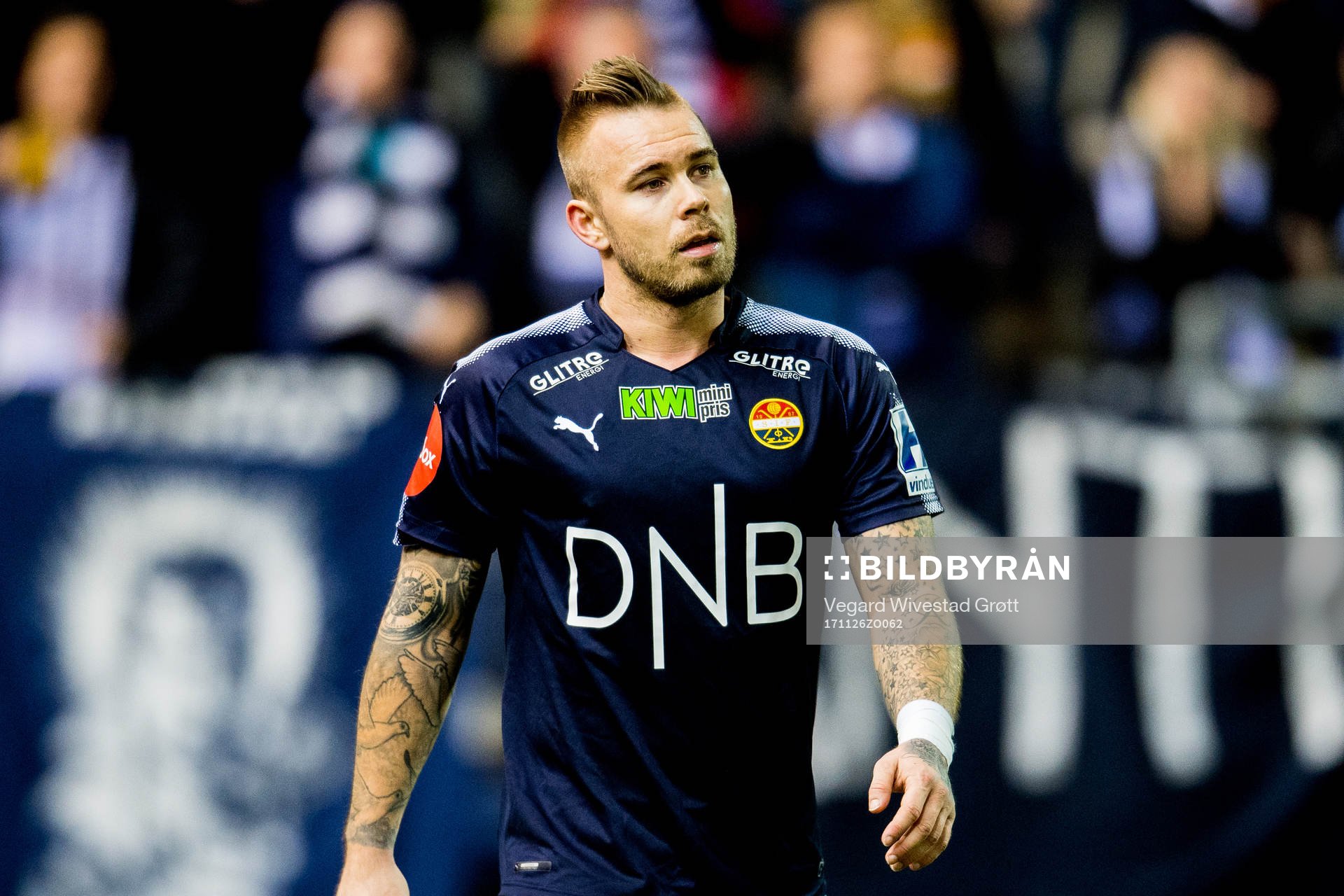 Marcus Pedersen of Strømsgodset looks dejected missing out