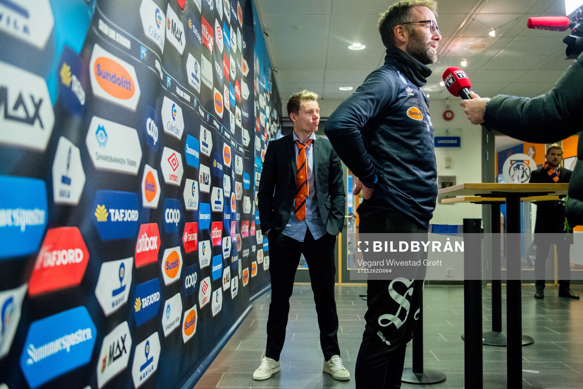 Bjørn Helge Riise and Trond Fredriksen, head coach of