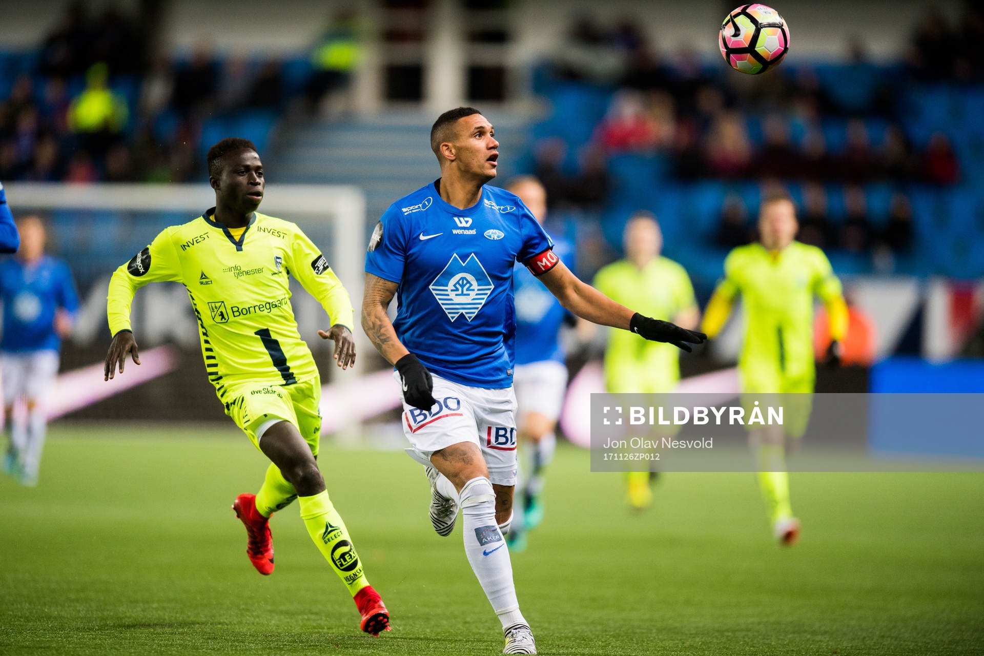 Francisco Junior of Strømsgodset and Ruben Gabrielsen of