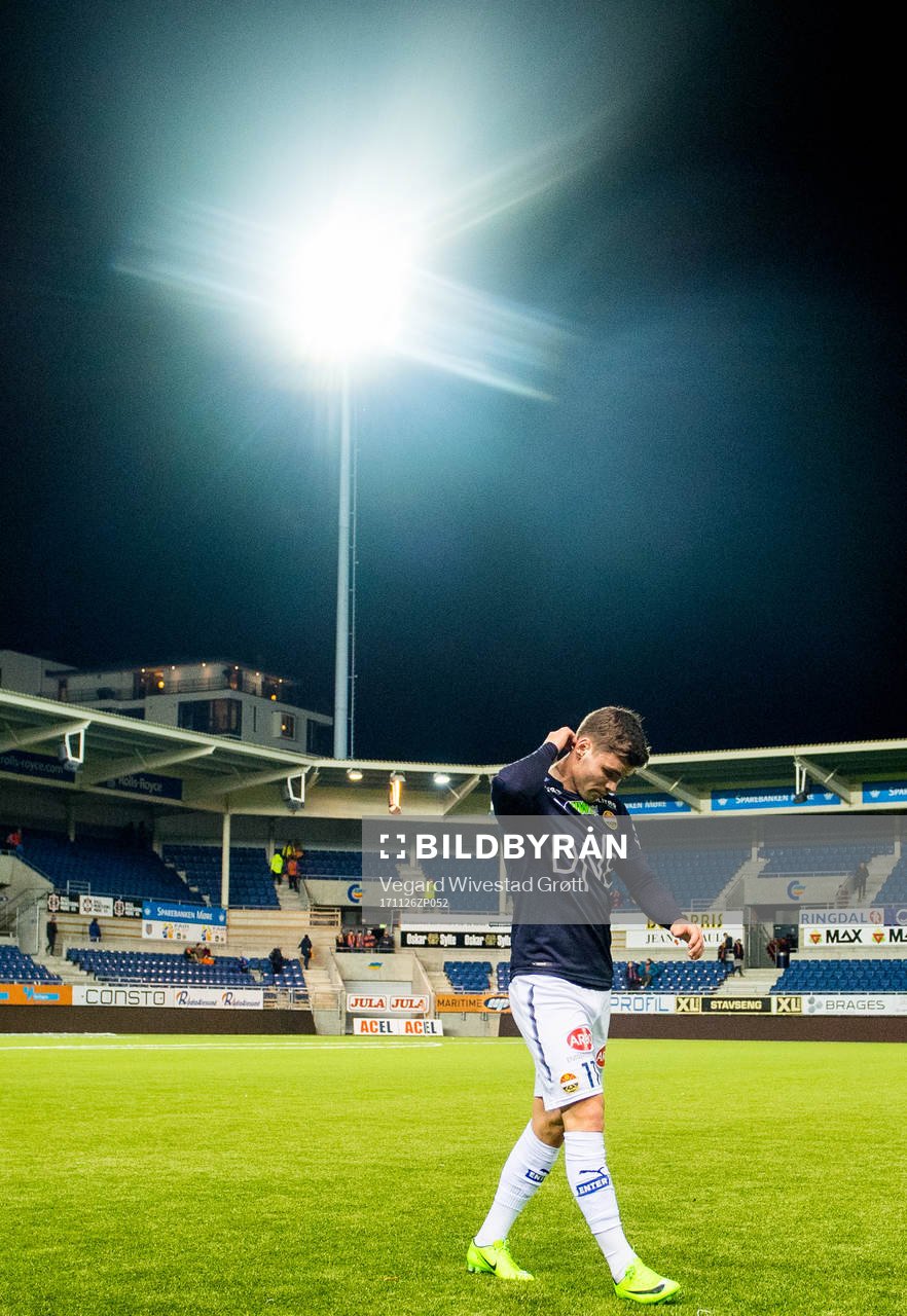 Kristoffer Tokstad of Strømsgodset looks dejected missing