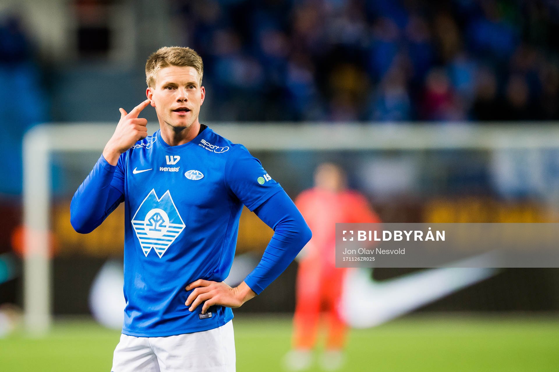 Bjørn Bermann Sigurdarson of Molde during the Eliteserien match between Molde and Sarpsborg 08 on November 26, 2017 in Molde.